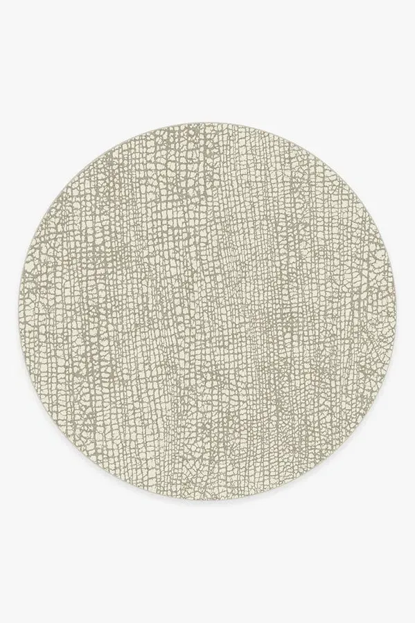 Large Round Area Rug Machine Washable - Light Grey