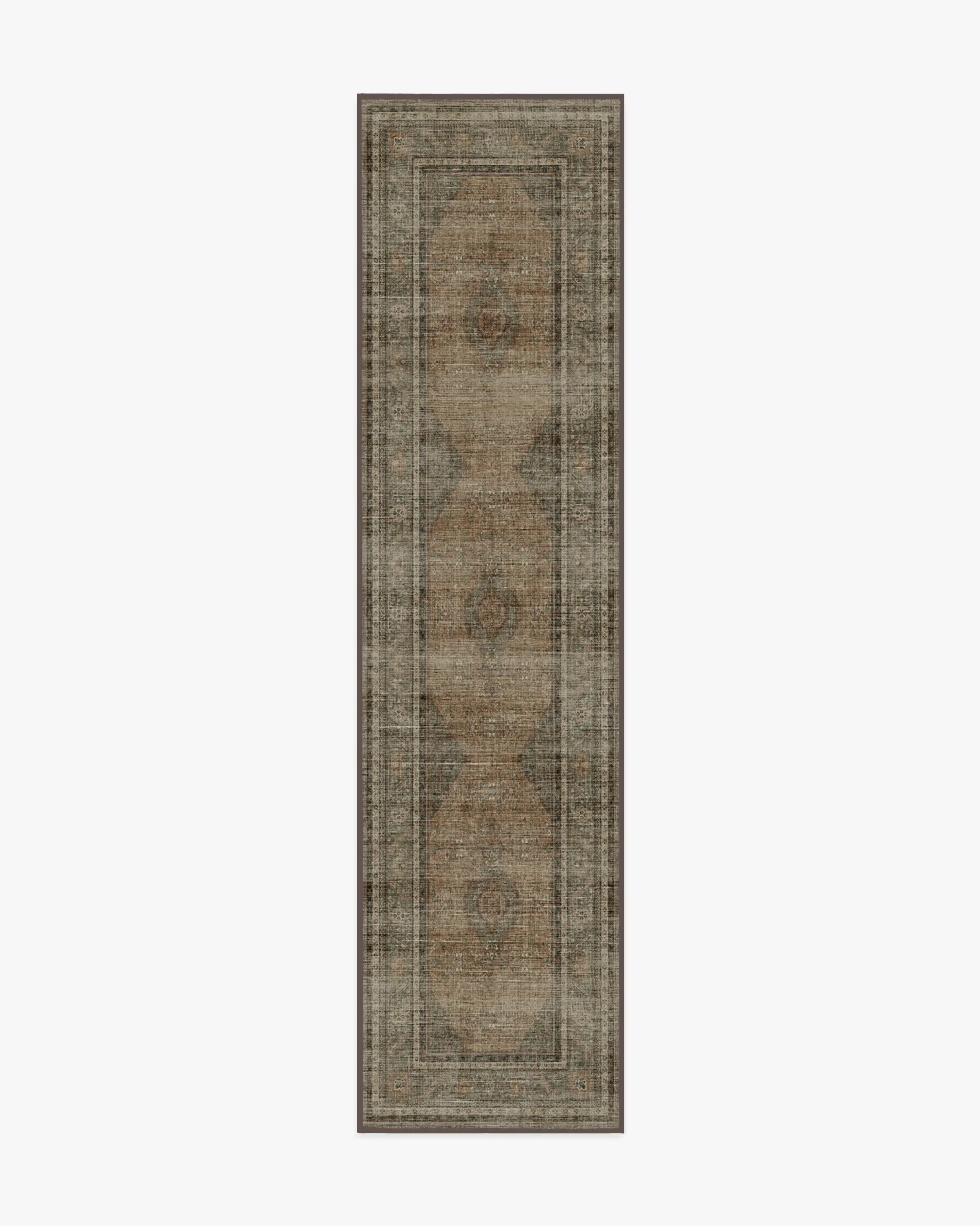 Large Washable Area Rug - Brown, Flatwoven