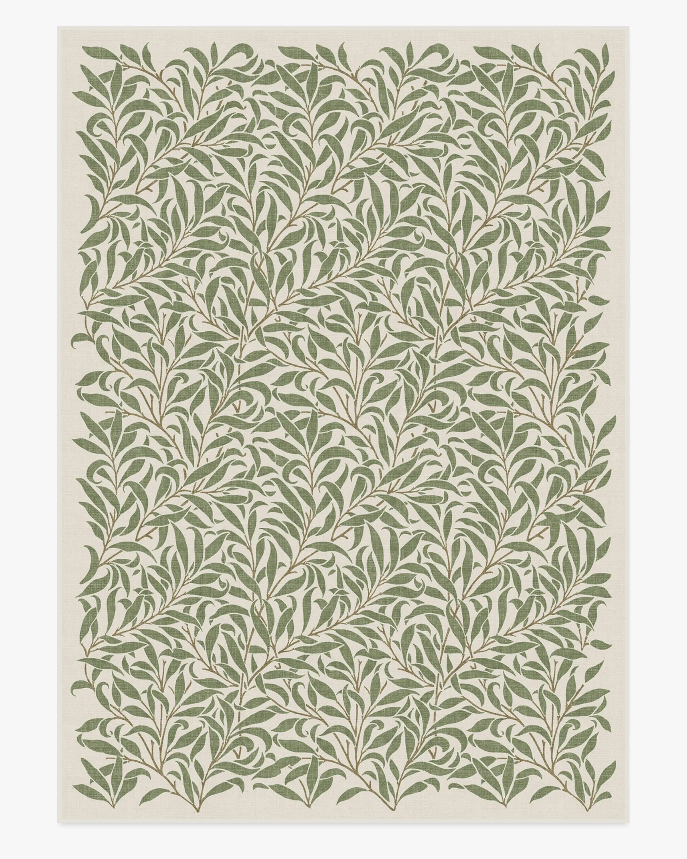 Large Washable Area Rug - Green, Flatwoven