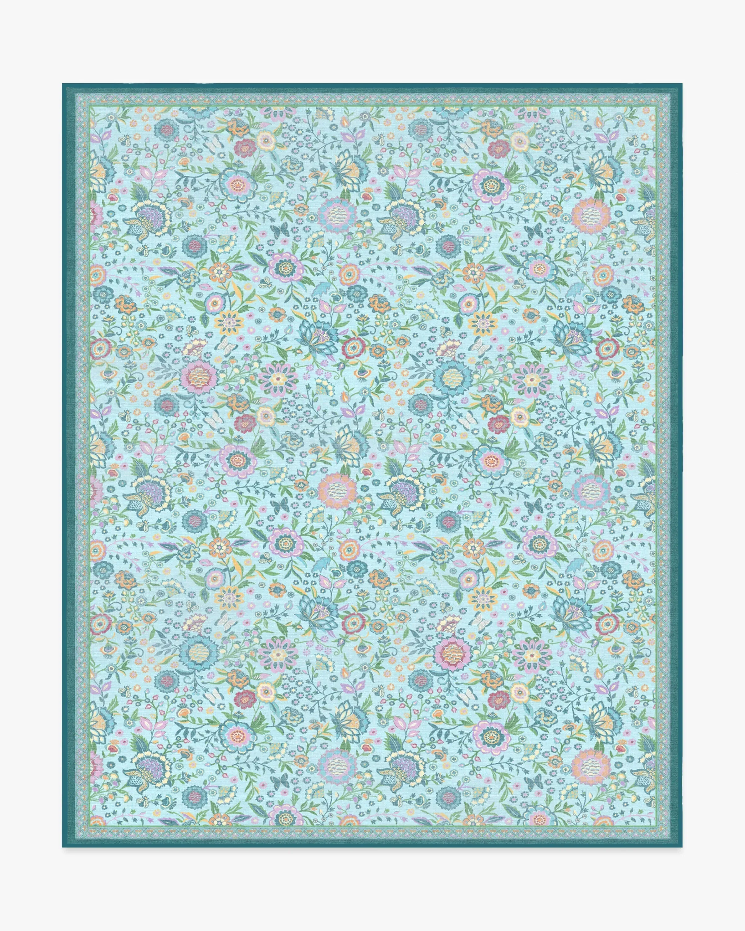Large Washable Area Rug - Multicolour