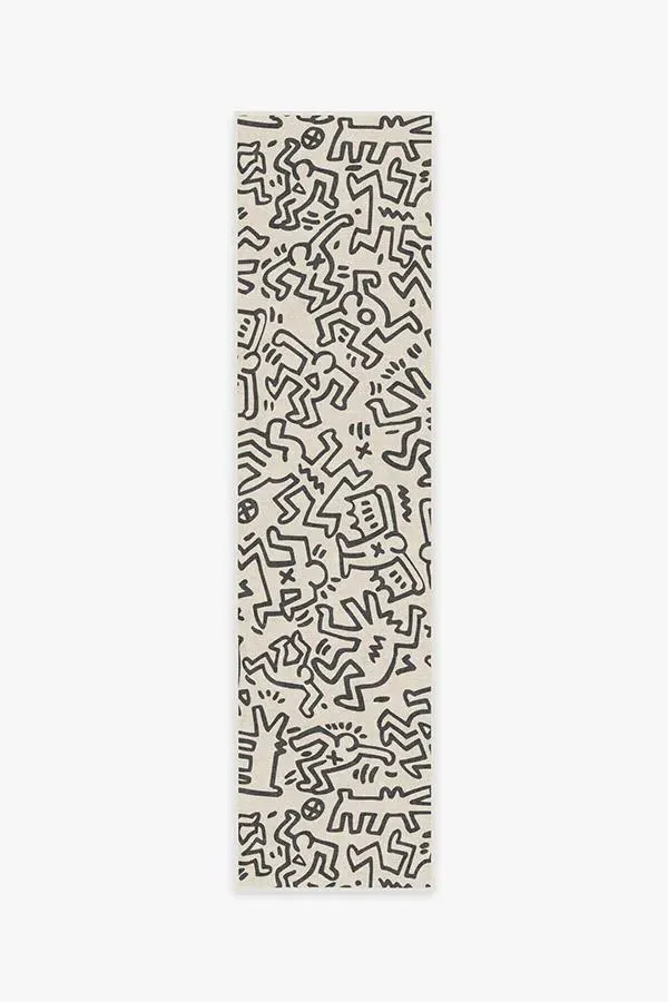 Long Runner Area Rug Machine Washable - Black
