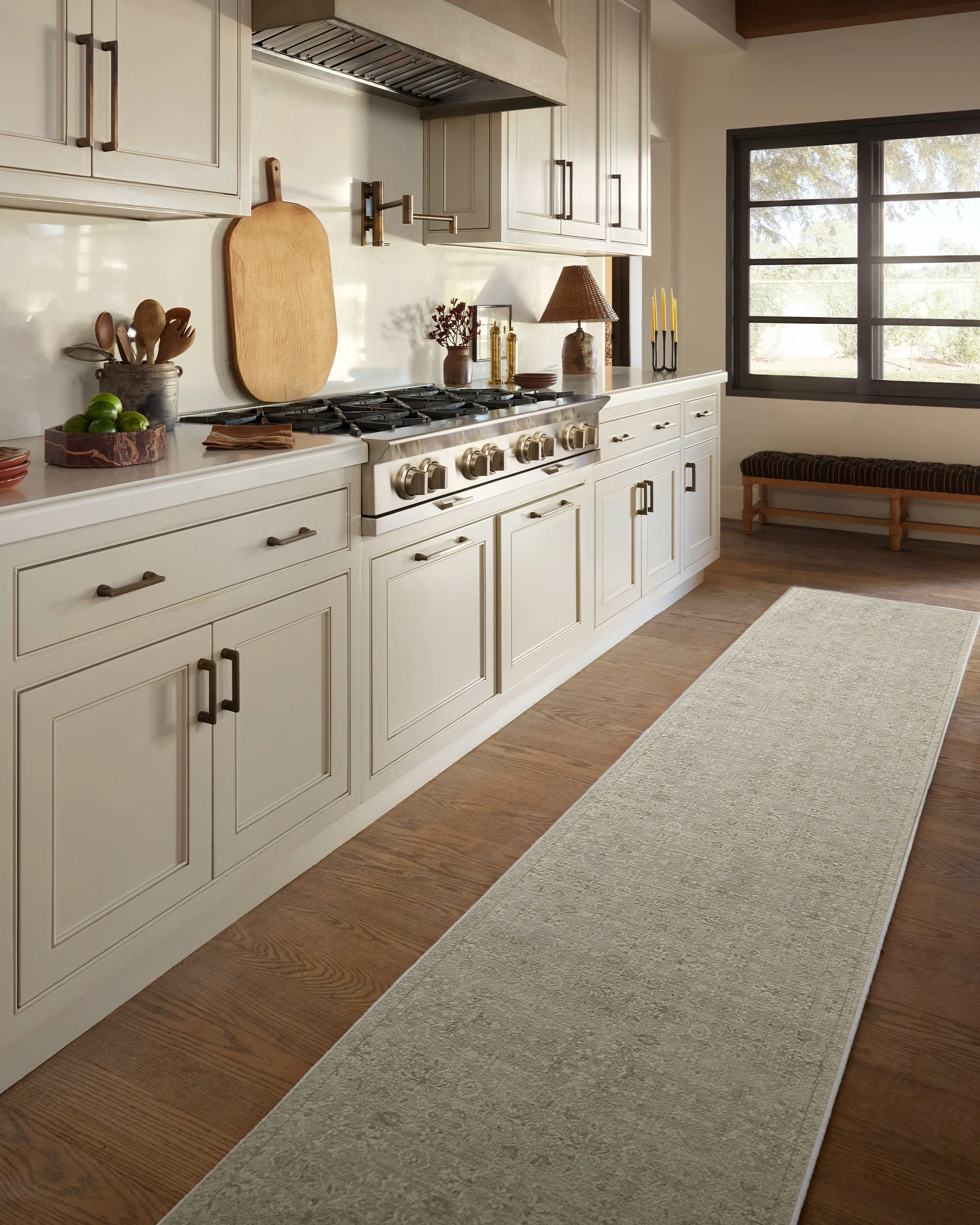 Long Runner Area Rug Machine Washable - Ivory
