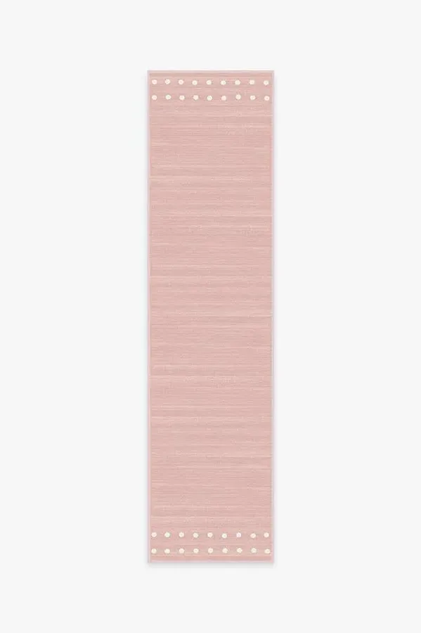 Long Runner Area Rug Machine Washable - Pink