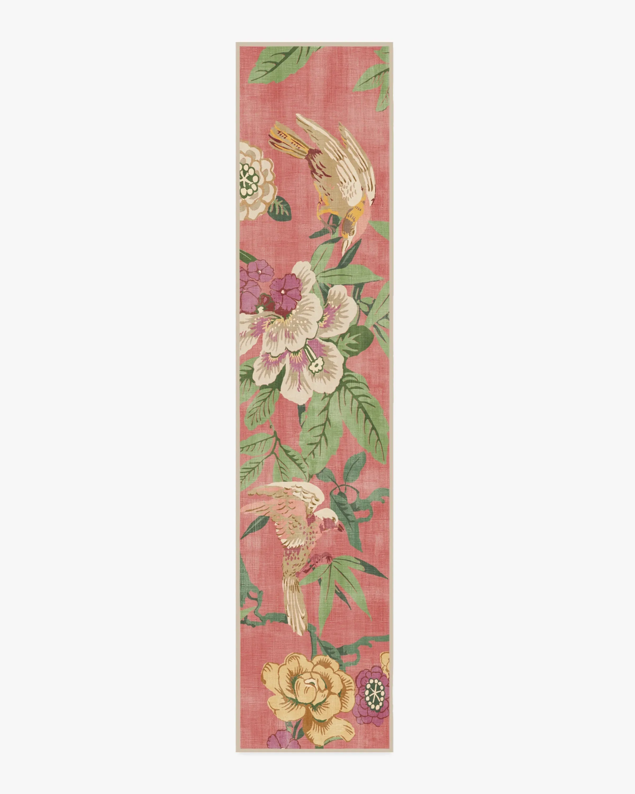 Long Runner Area Rug Machine Washable - Pink