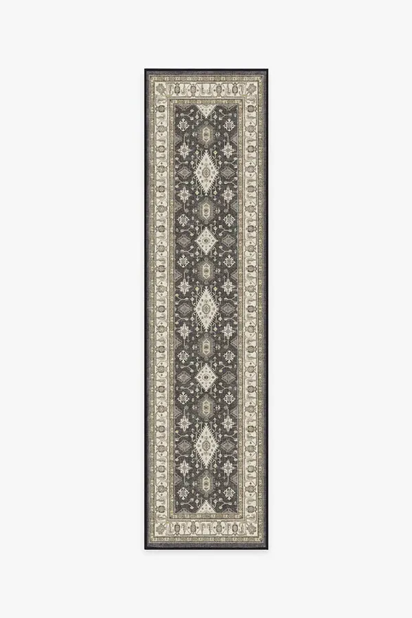 Long Runner Rug Machine Washable - Black