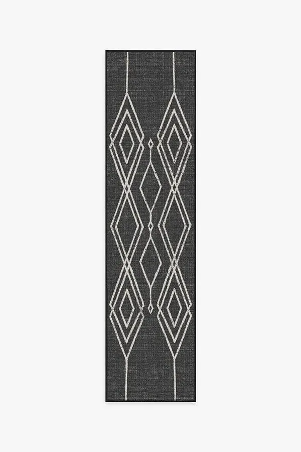 Long Runner Rug Machine Washable - Black