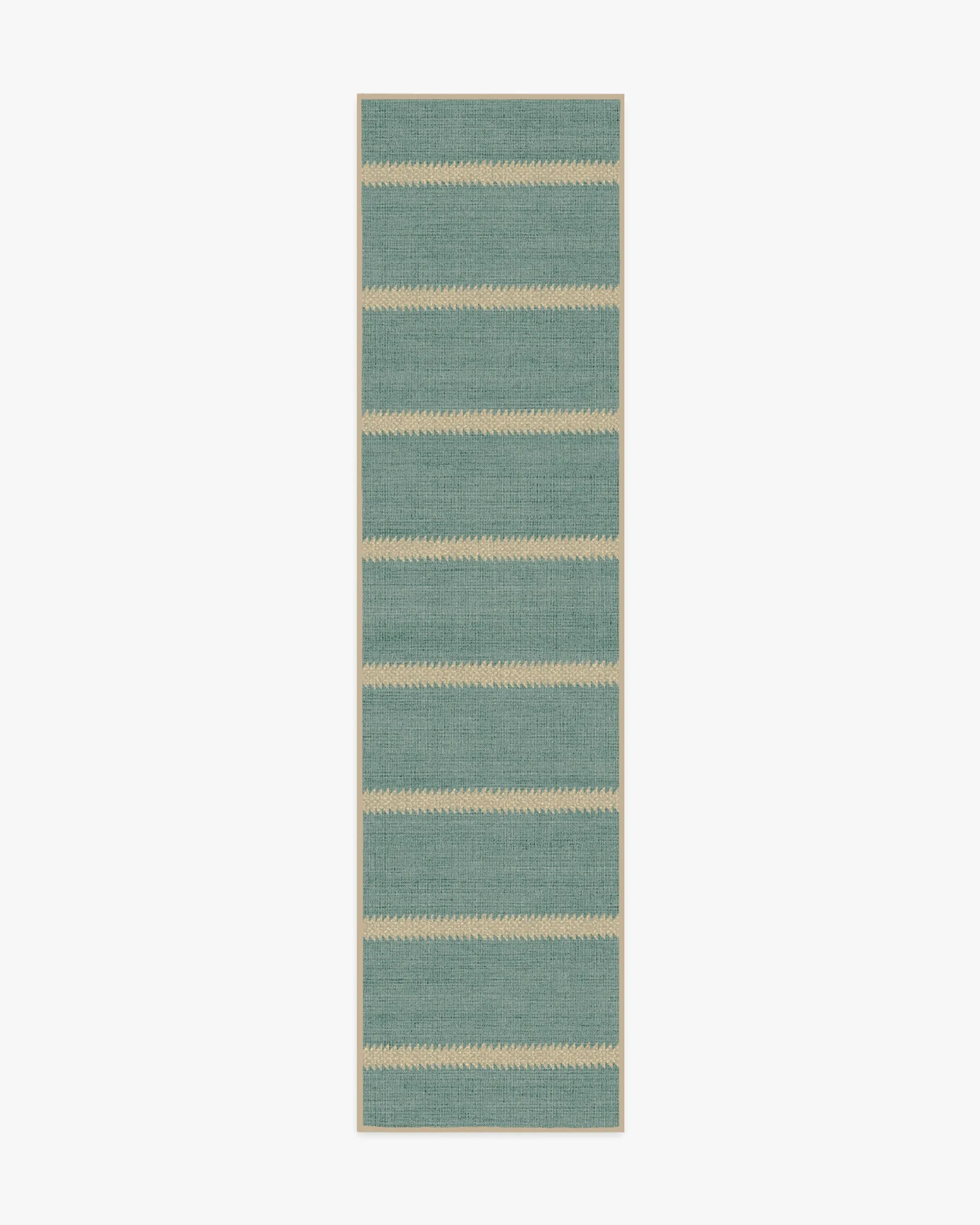 Long Runner Rug Machine Washable - Blue, Jute
