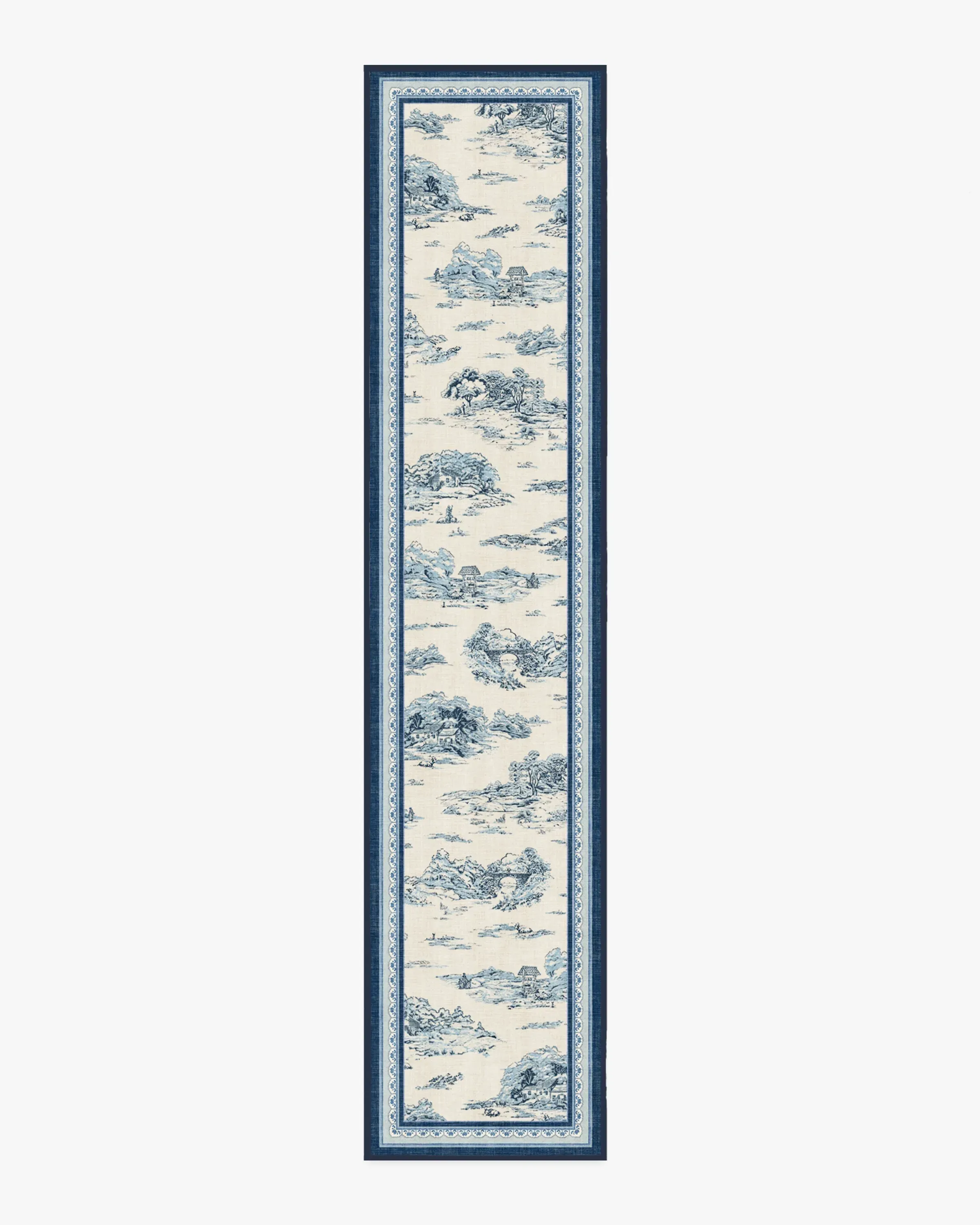 Long Runner Rug Machine Washable - Blue