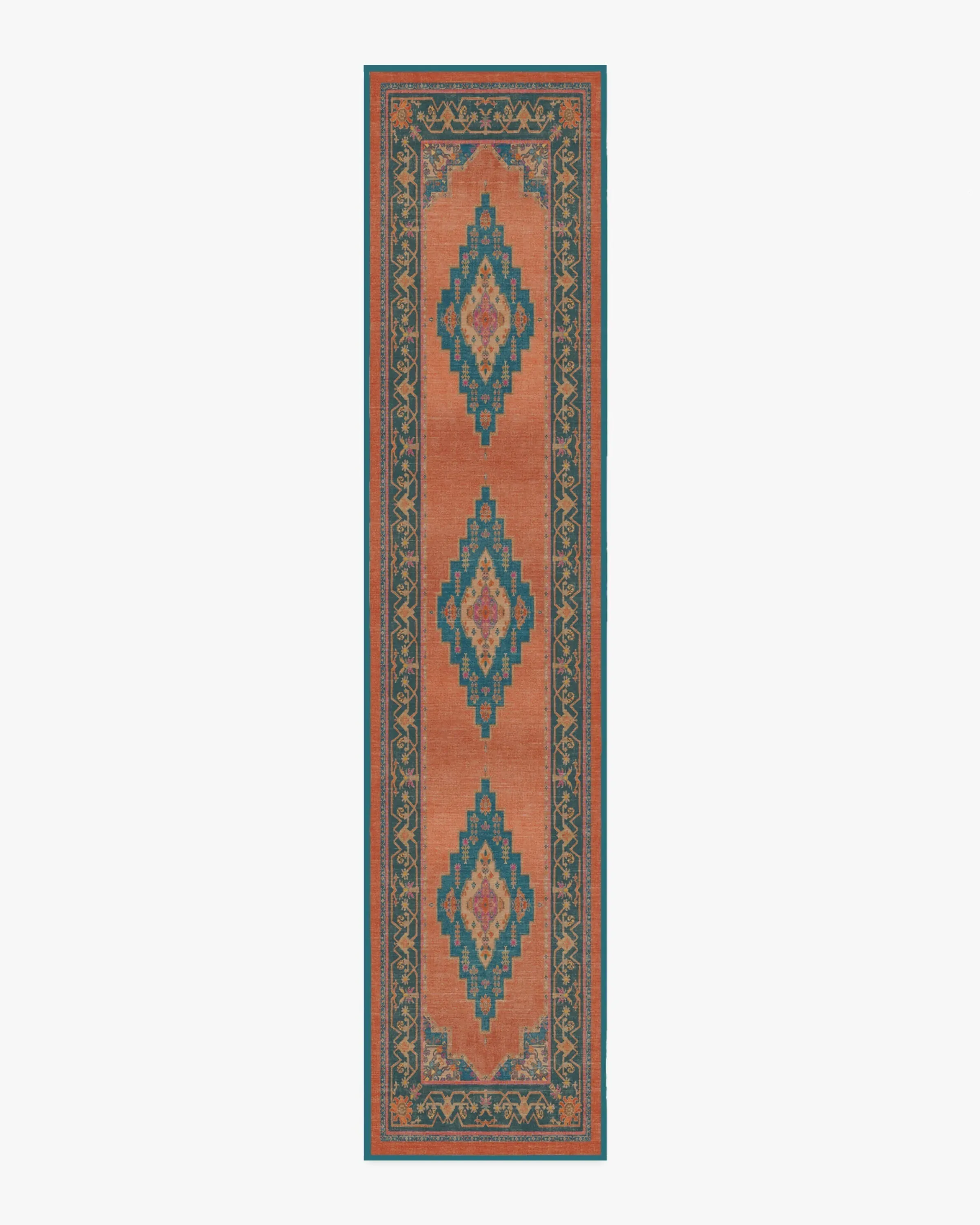 Long Runner Rug Machine Washable - Coral