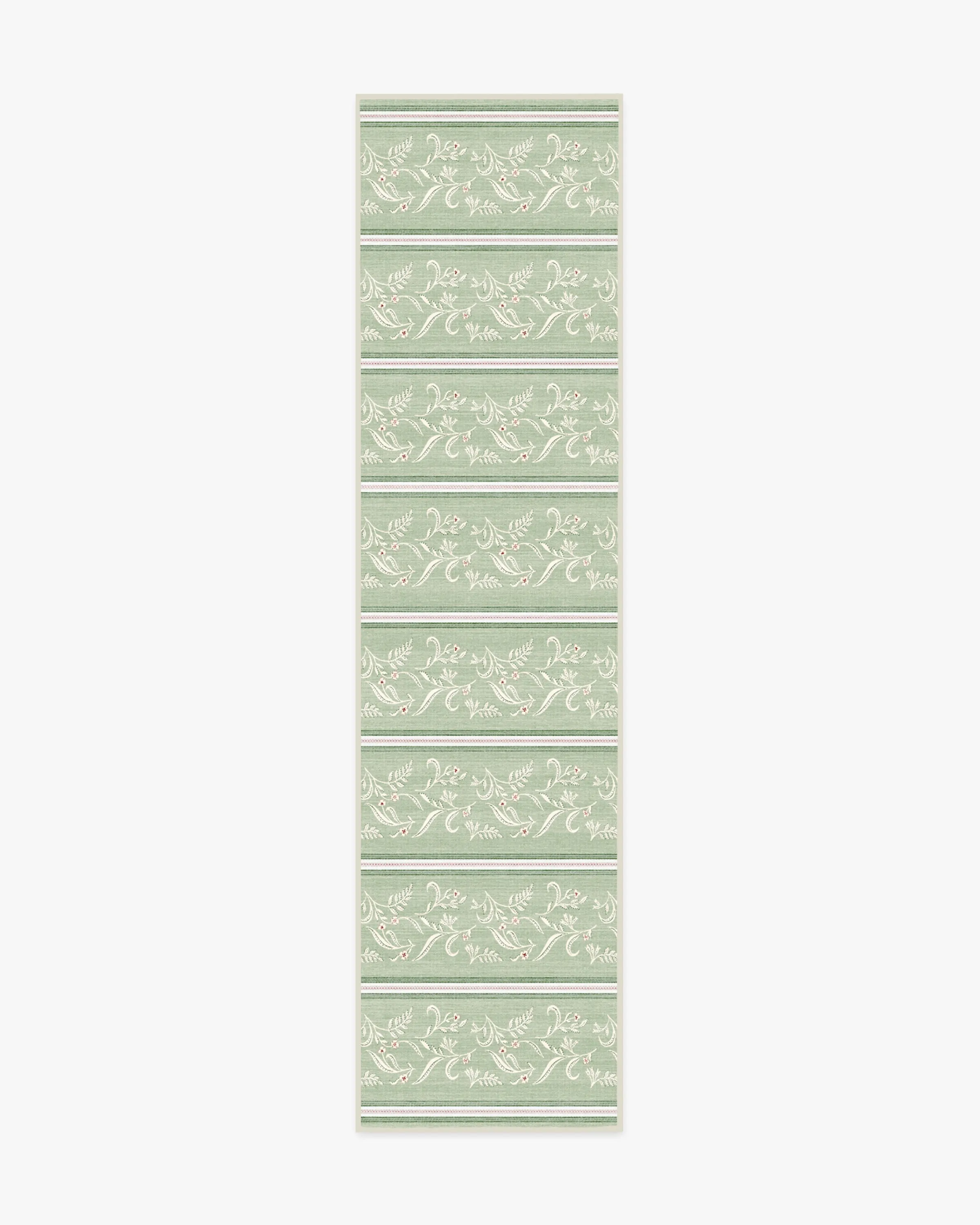 Long Runner Rug Machine Washable - Green