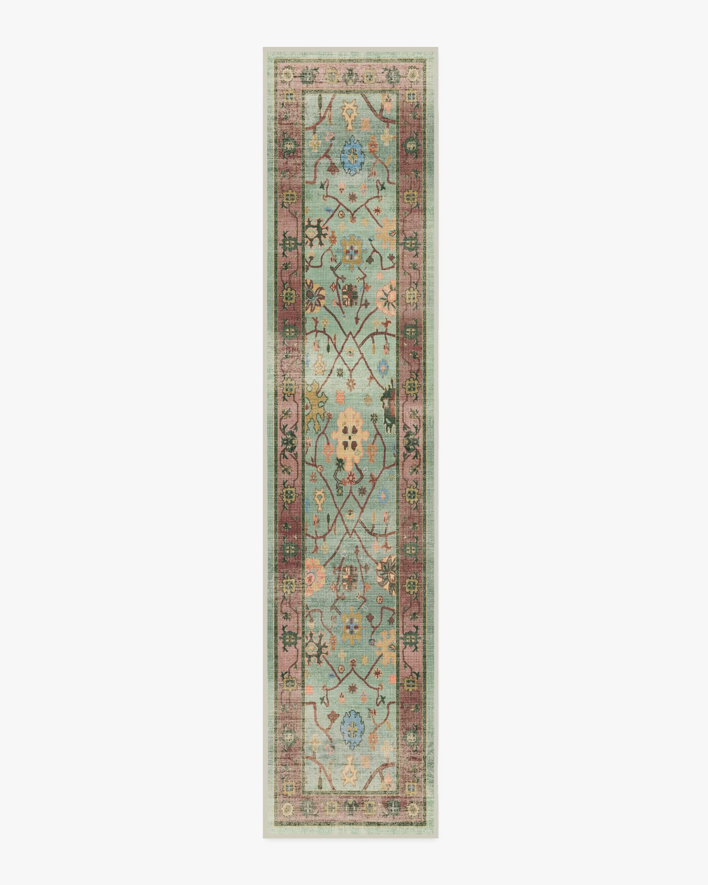Long Runner Rug Machine Washable - Sage