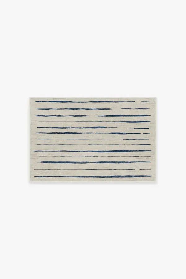 Machine Washable Accent Rug - Indigo Stripe image