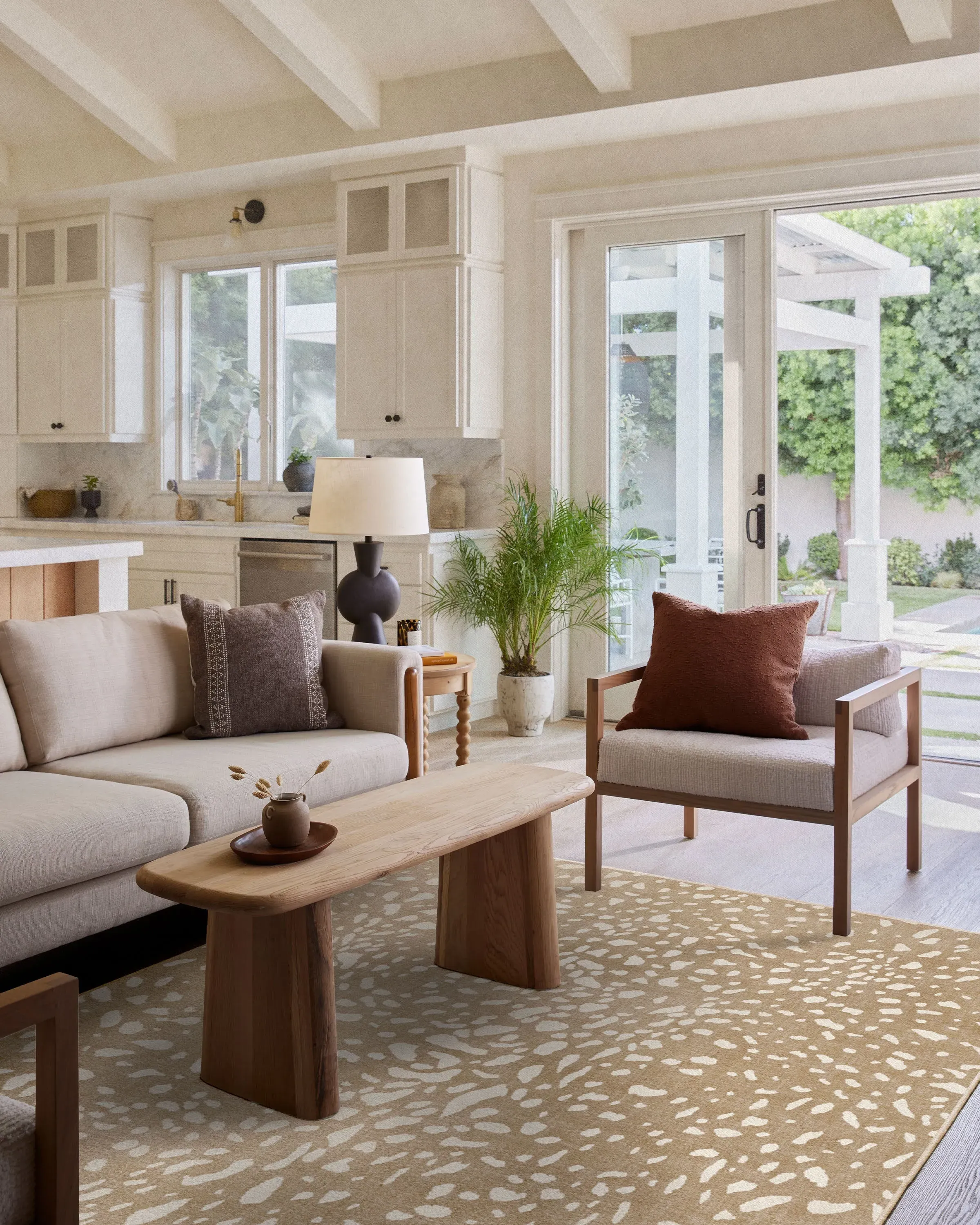 Machine Washable Area Rug - Beige, Natural