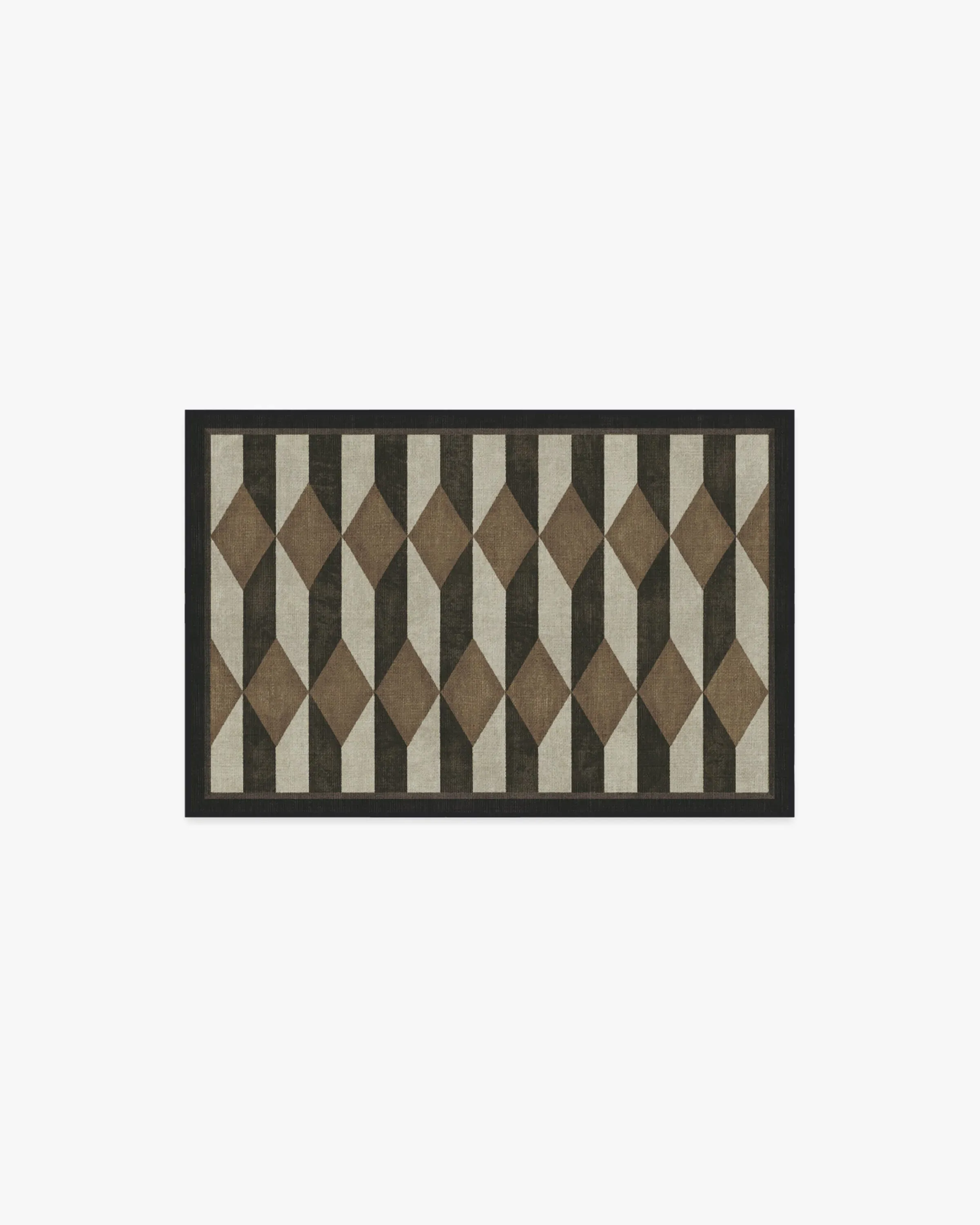 Machine Washable Area Rug - Black & Camel image