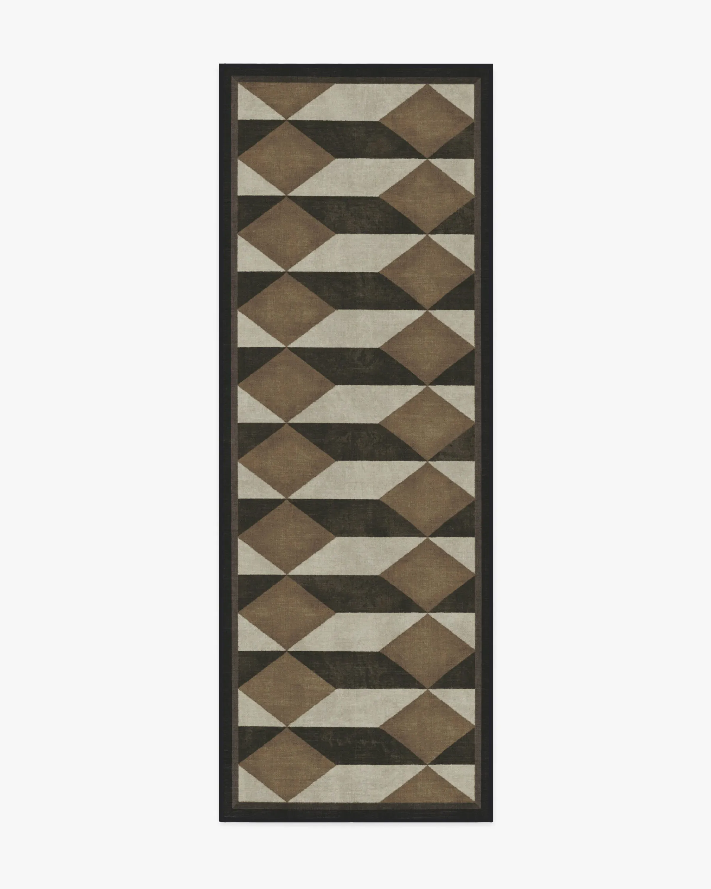 Machine Washable Area Rug - Black & Camel