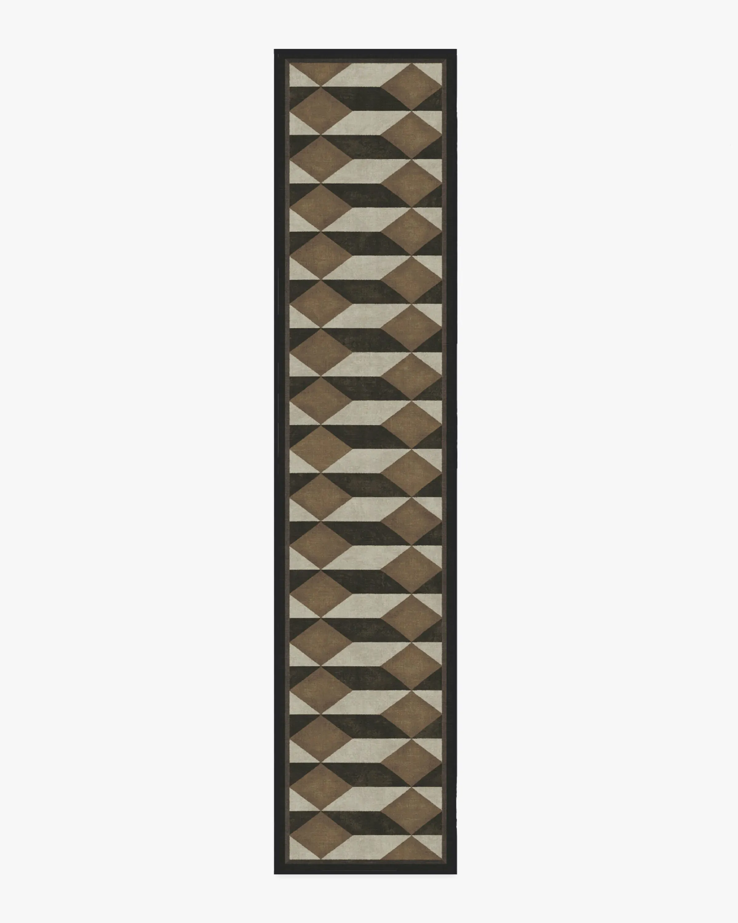 Machine Washable Area Rug - Black & Camel