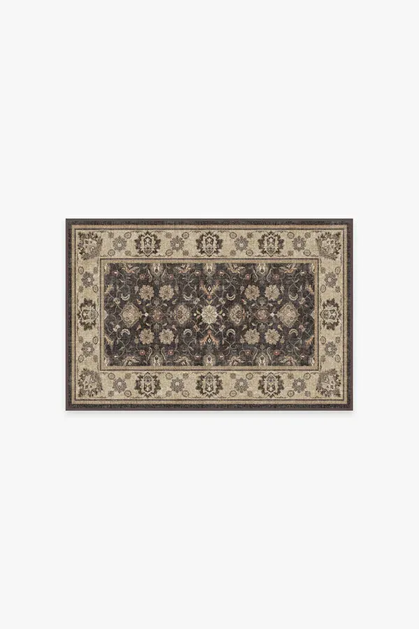 Machine Washable Area Rug - Black, Chenille image