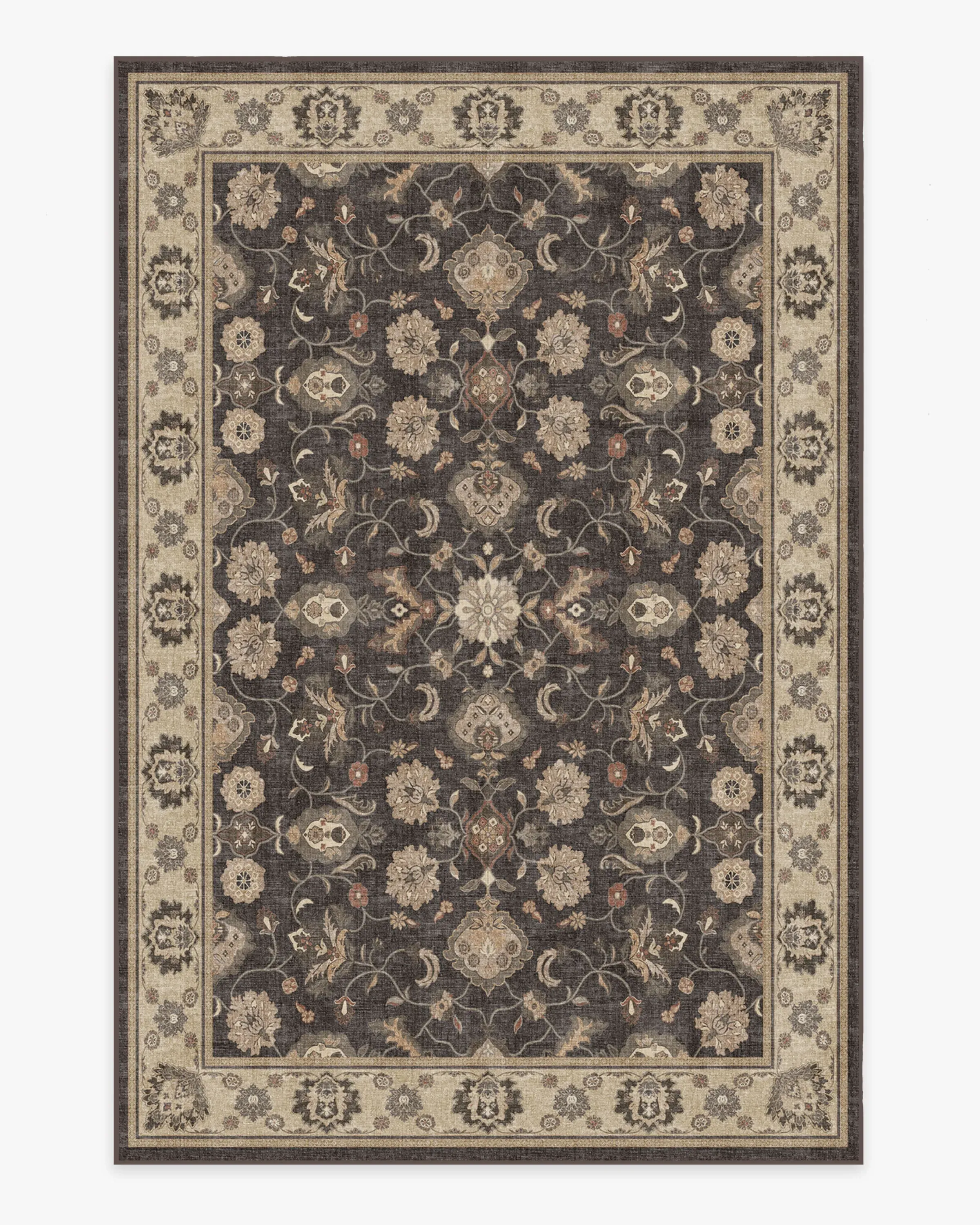 Machine Washable Area Rug - Black, Chenille