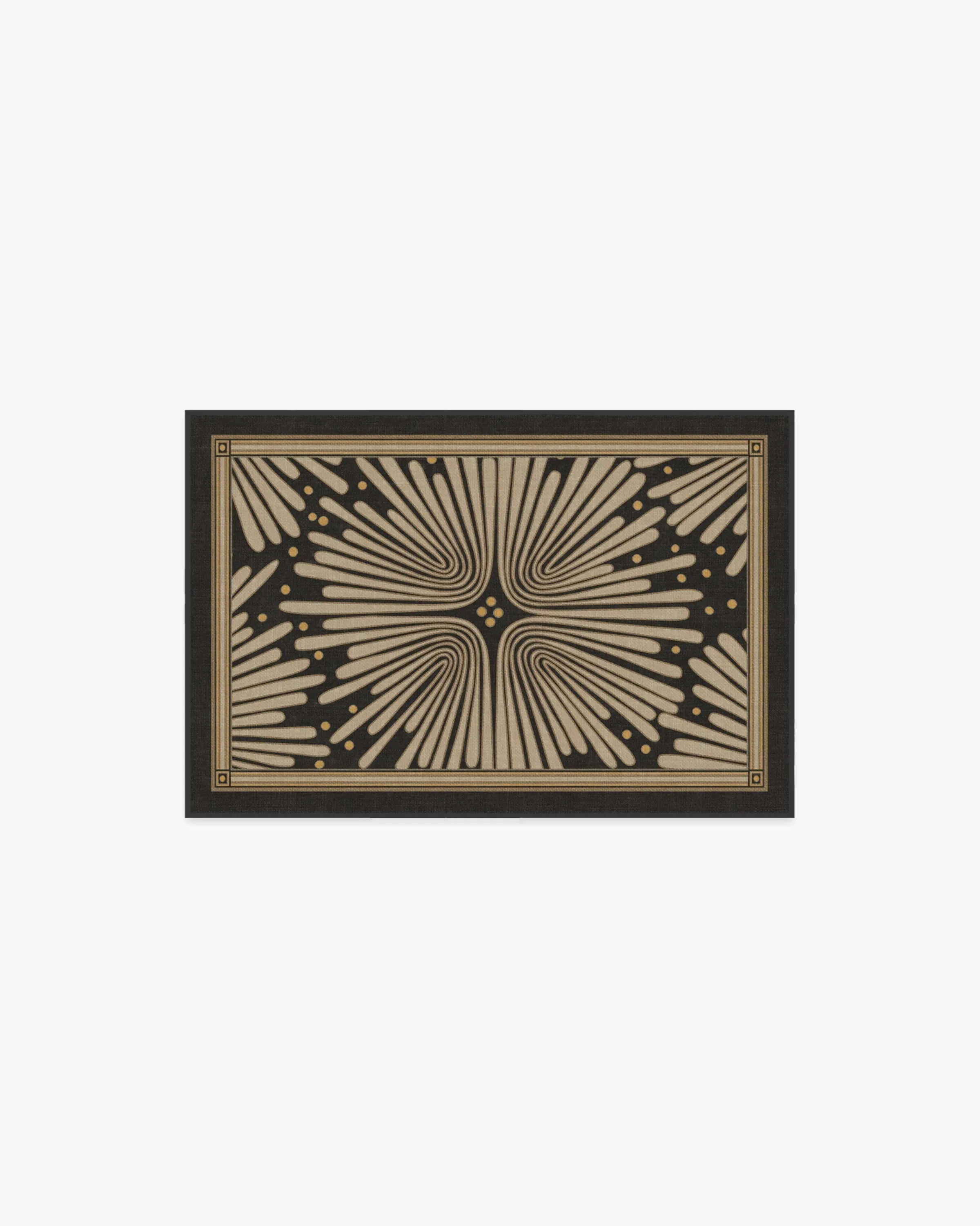 Machine Washable Area Rug - Black & Gold image