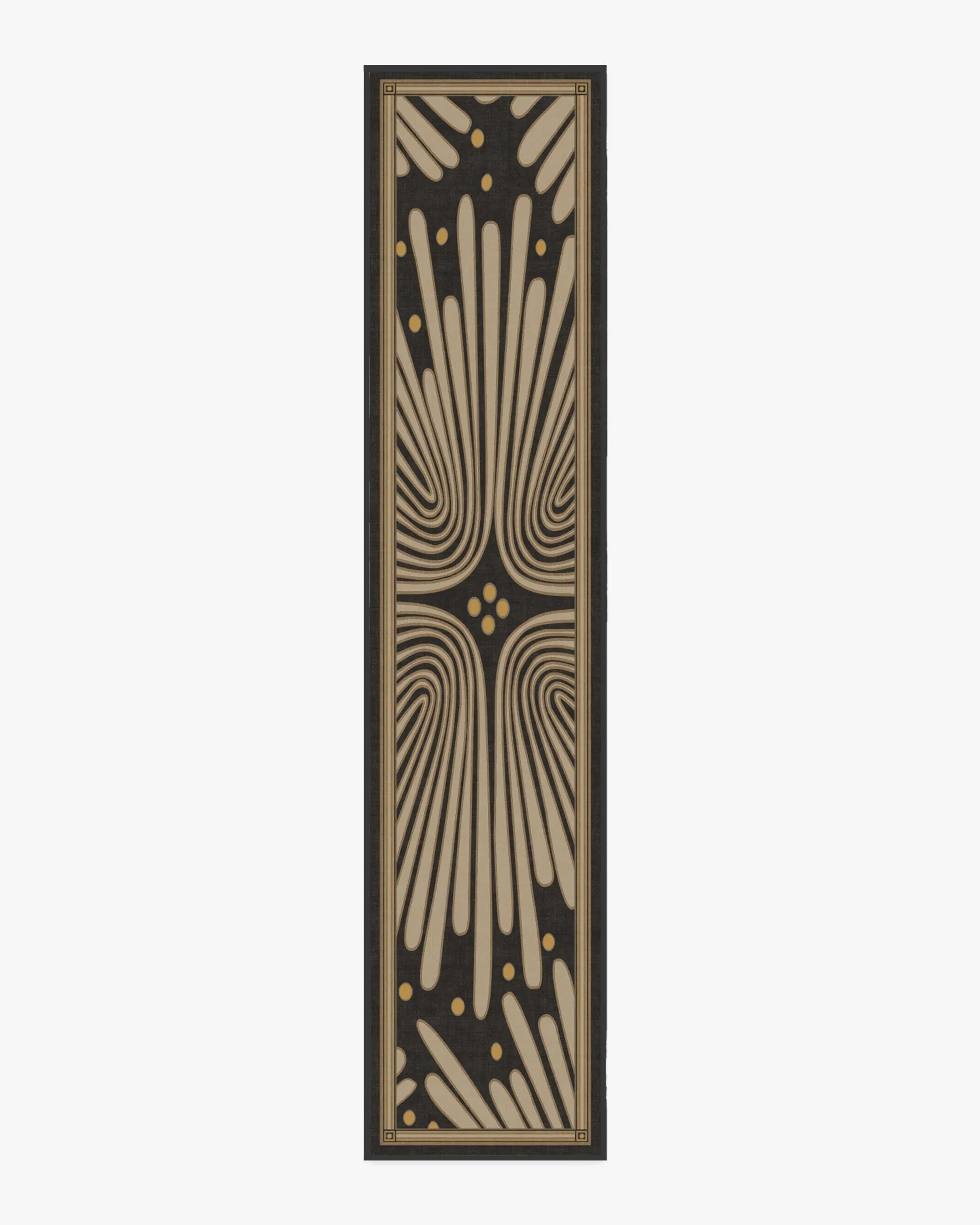 Machine Washable Area Rug - Black & Gold