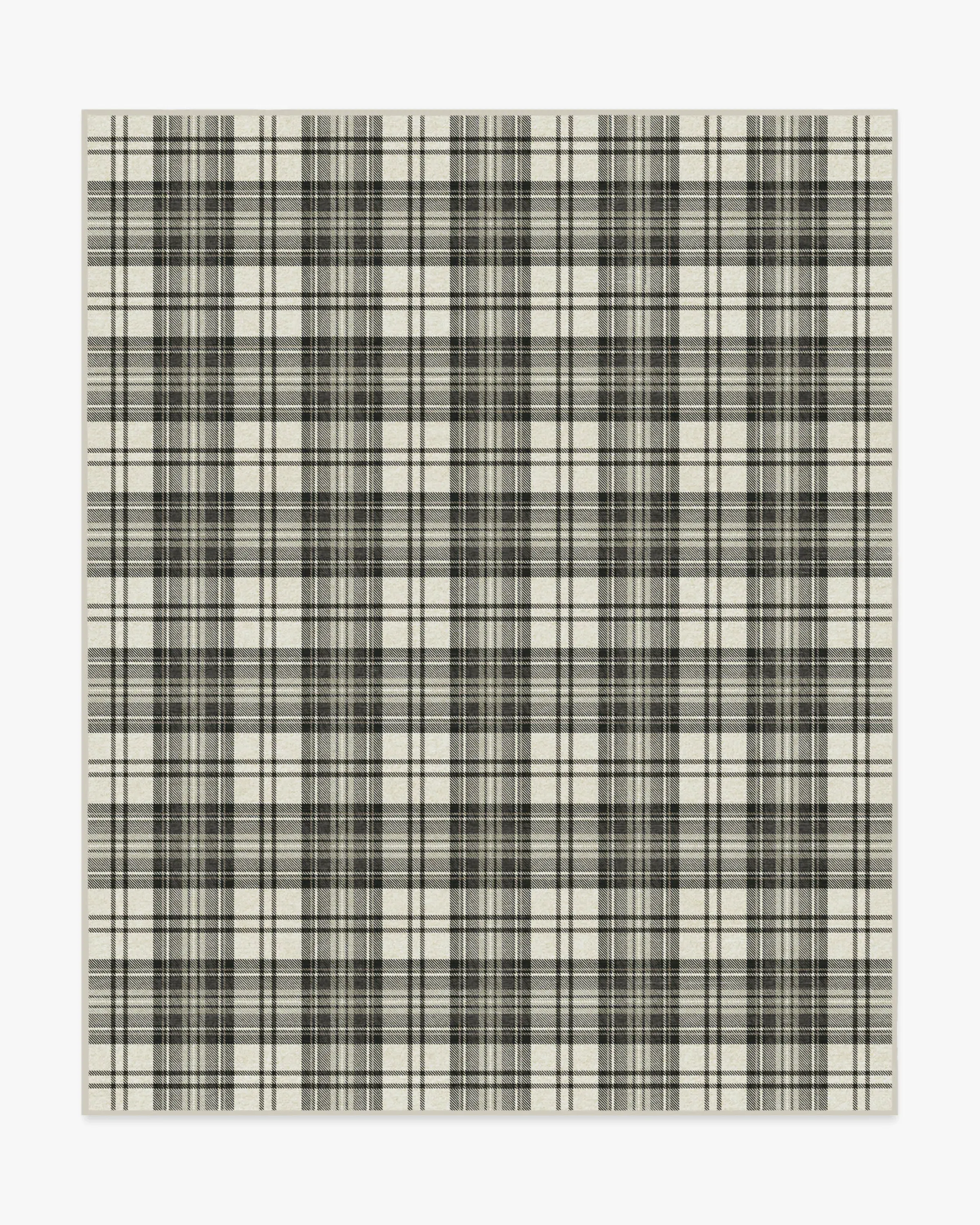 Machine Washable Area Rug - Black & Ivory