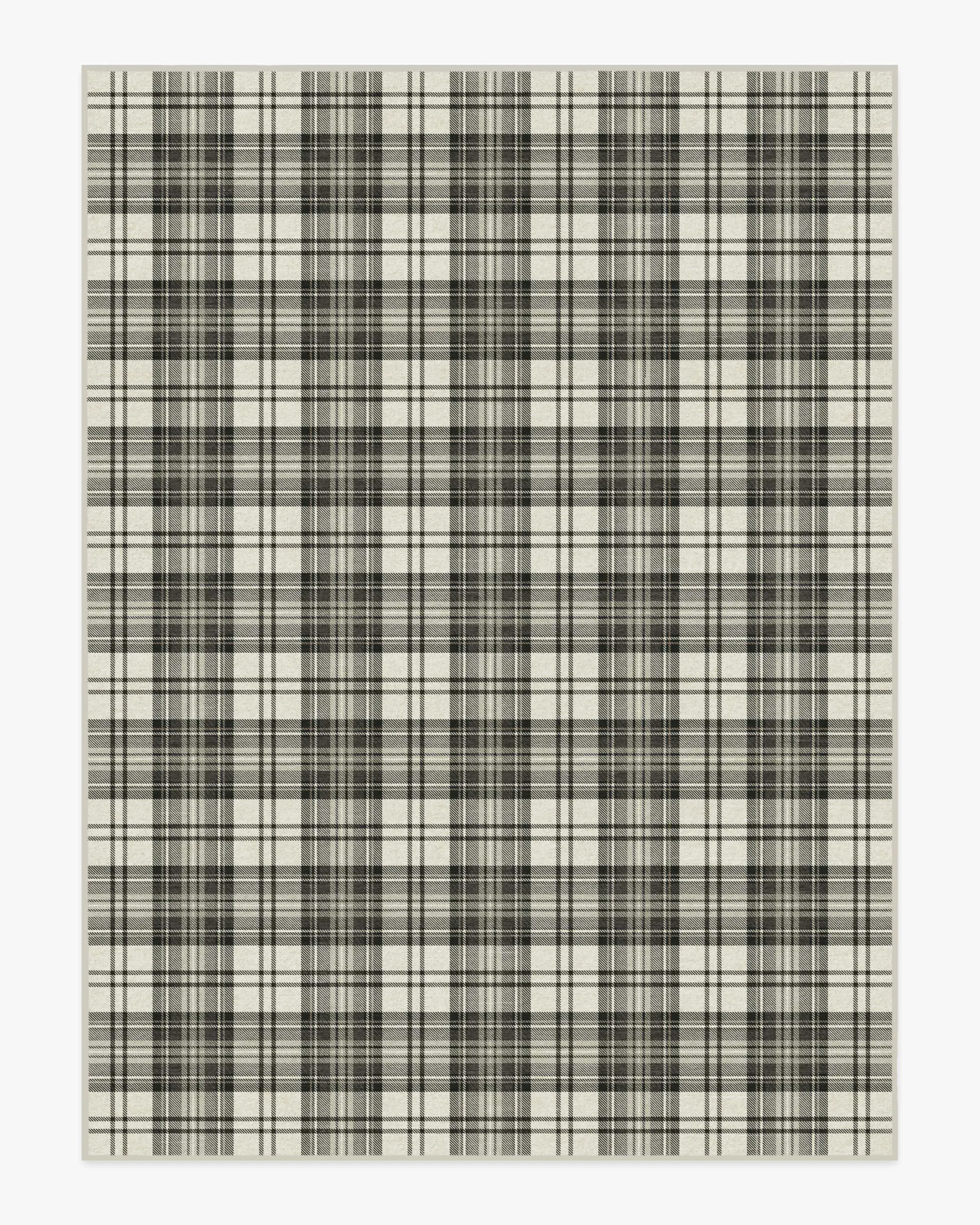 Machine Washable Area Rug - Black & Ivory