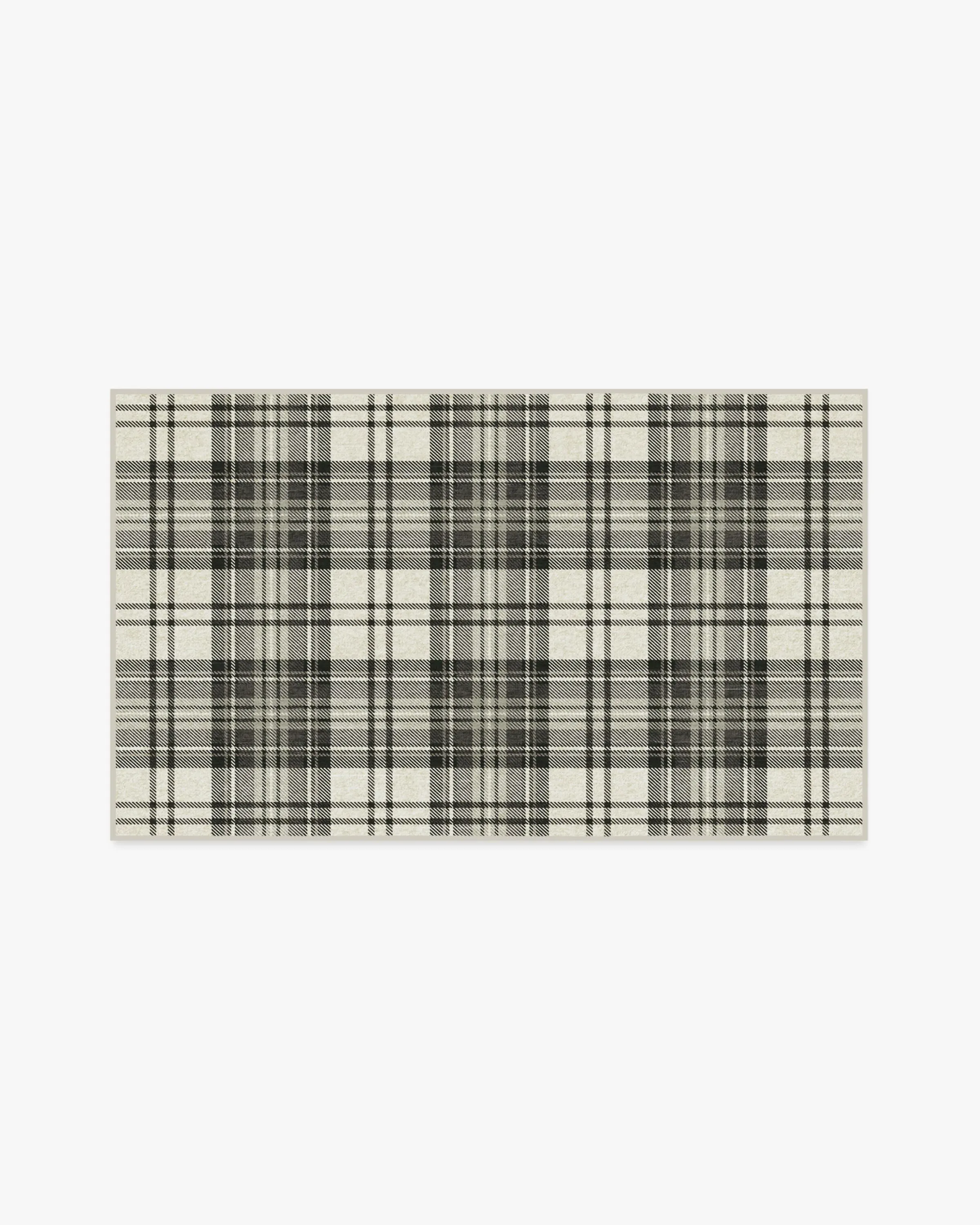 Machine Washable Area Rug - Black & Ivory