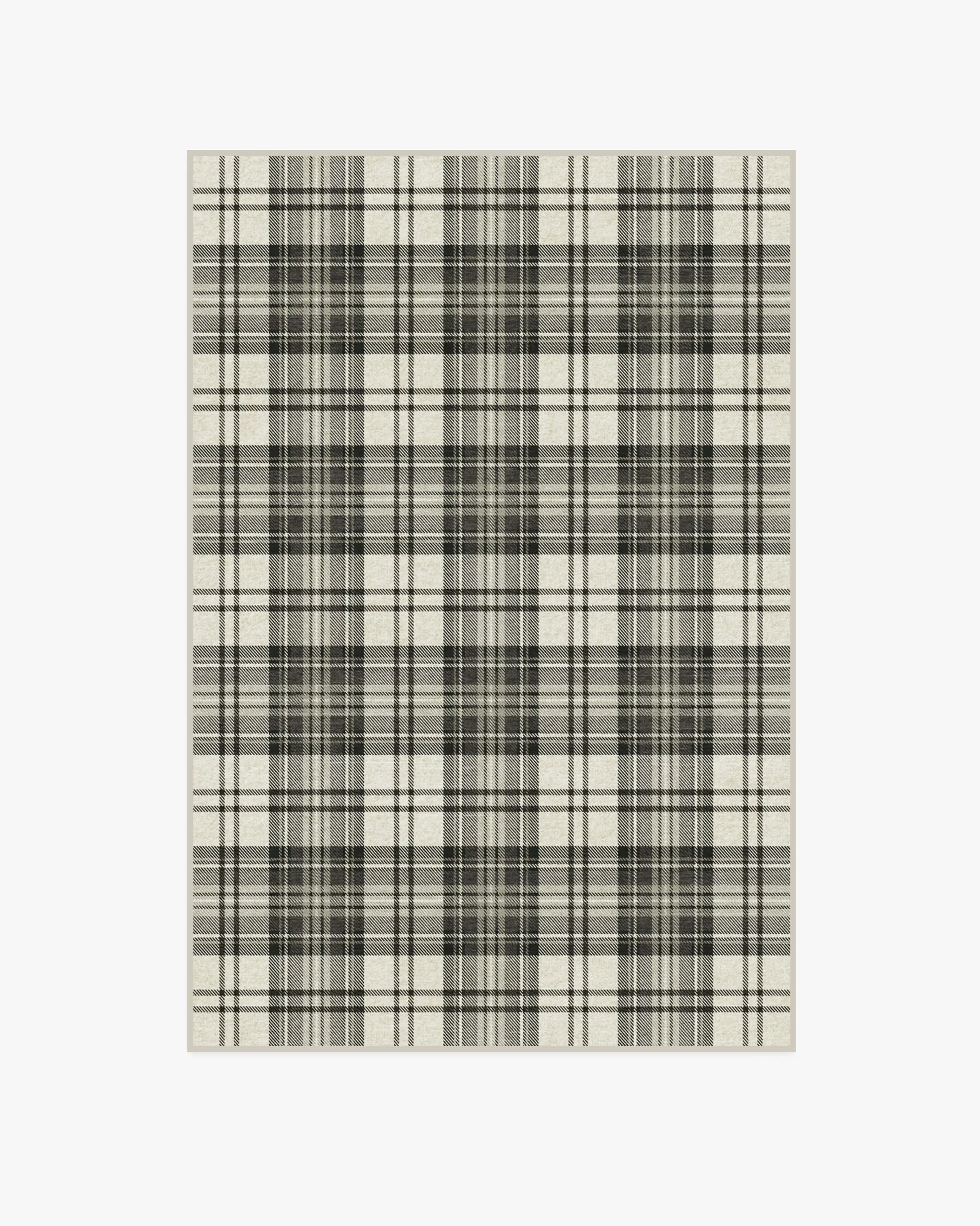 Machine Washable Area Rug - Black & Ivory