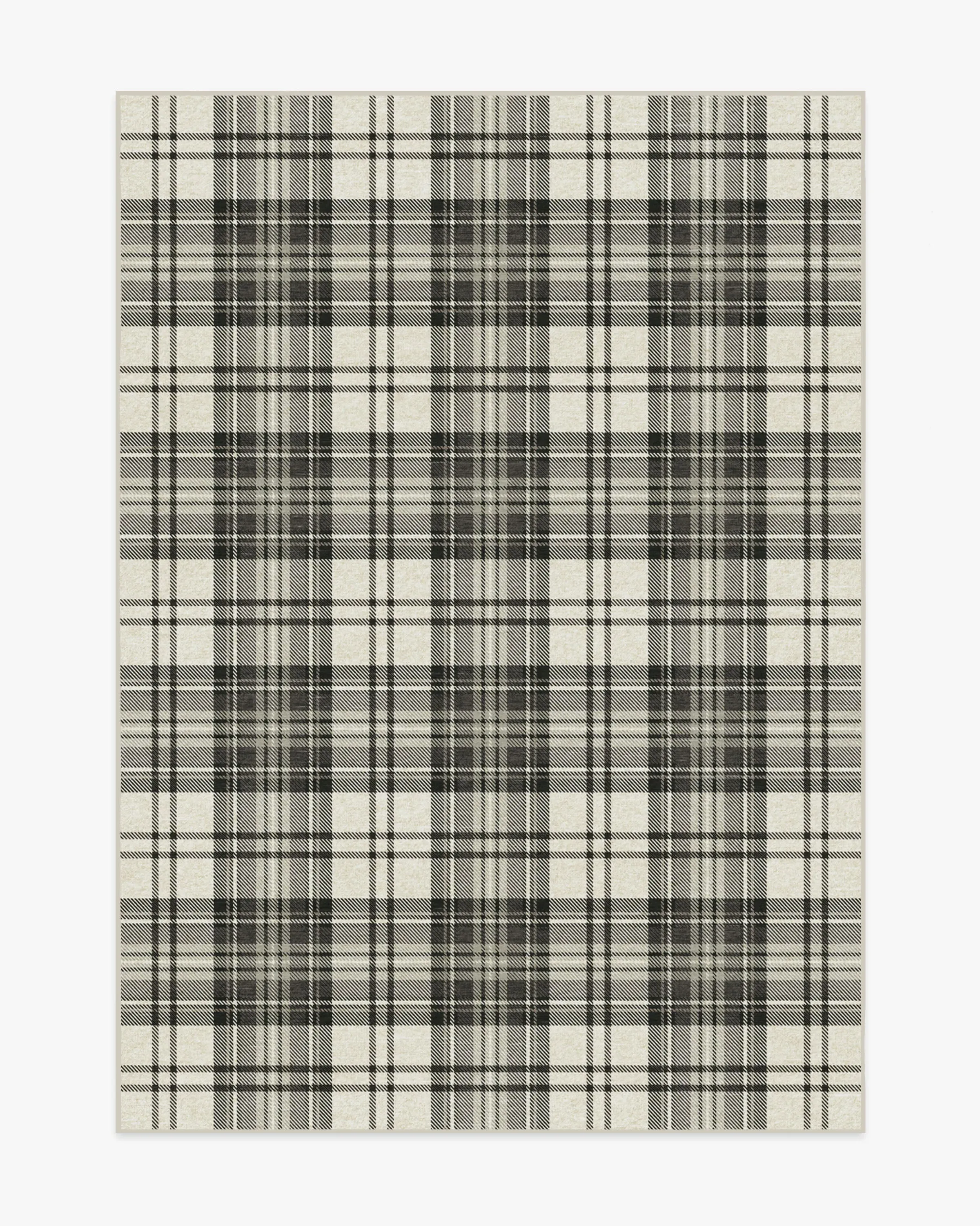 Machine Washable Area Rug - Black & Ivory