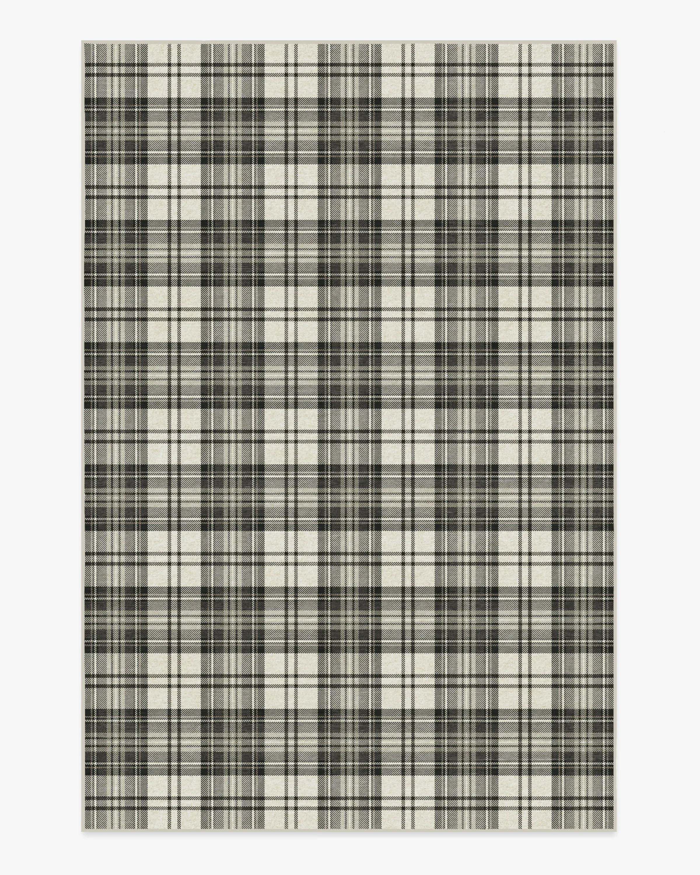 Machine Washable Area Rug - Black & Ivory