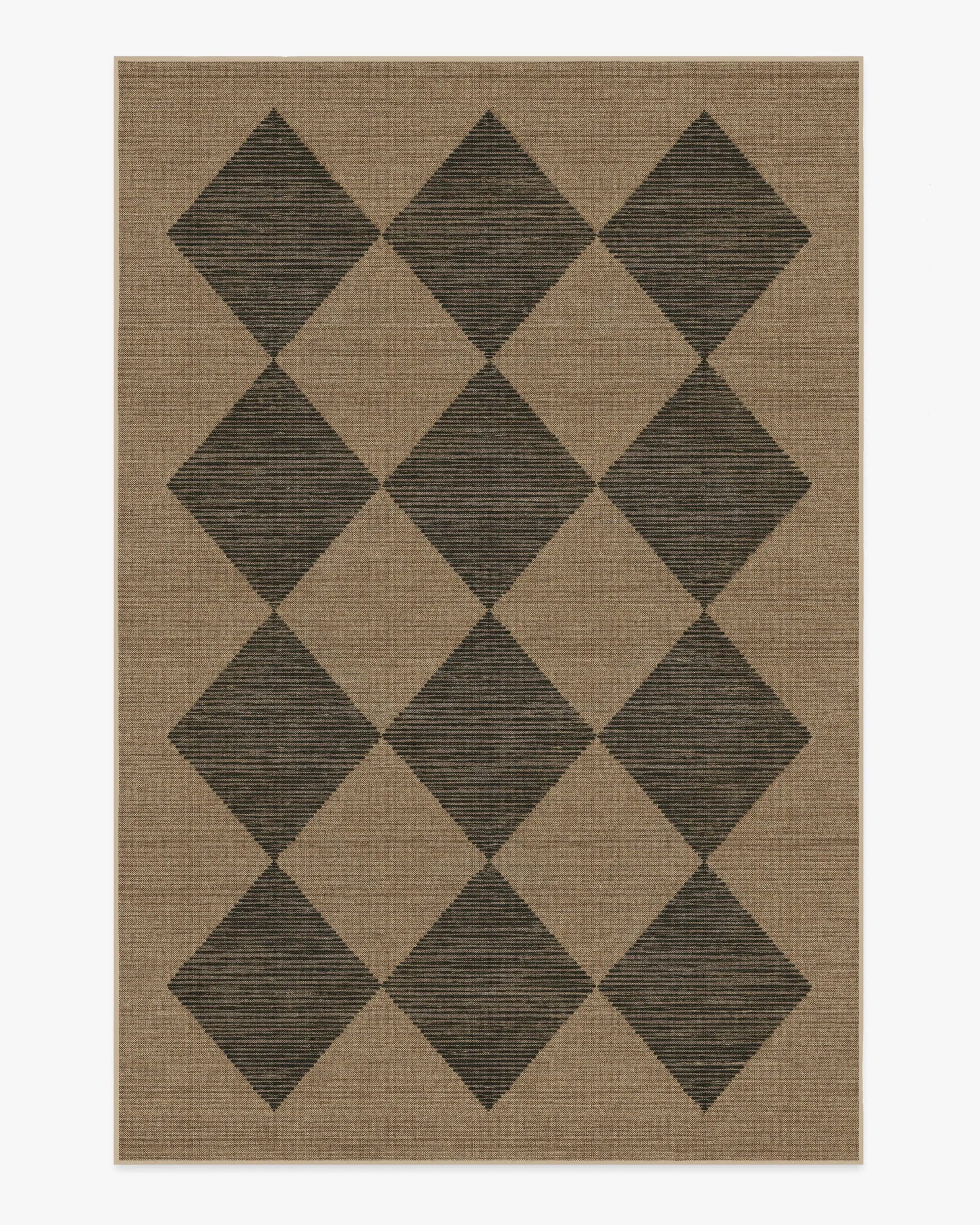Machine Washable Area Rug - Black, Re-Jute
