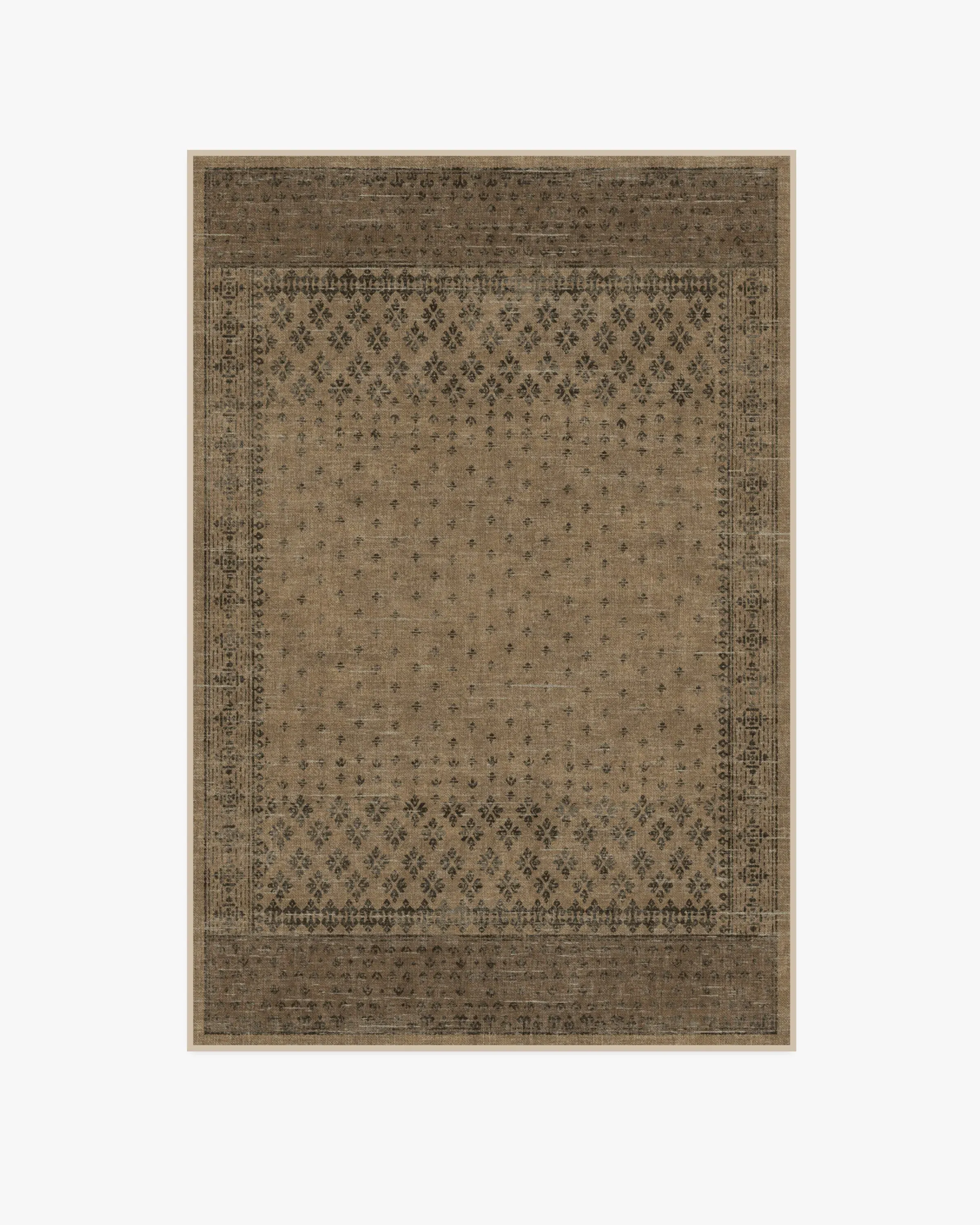 Machine Washable Area Rug - Black & Tan