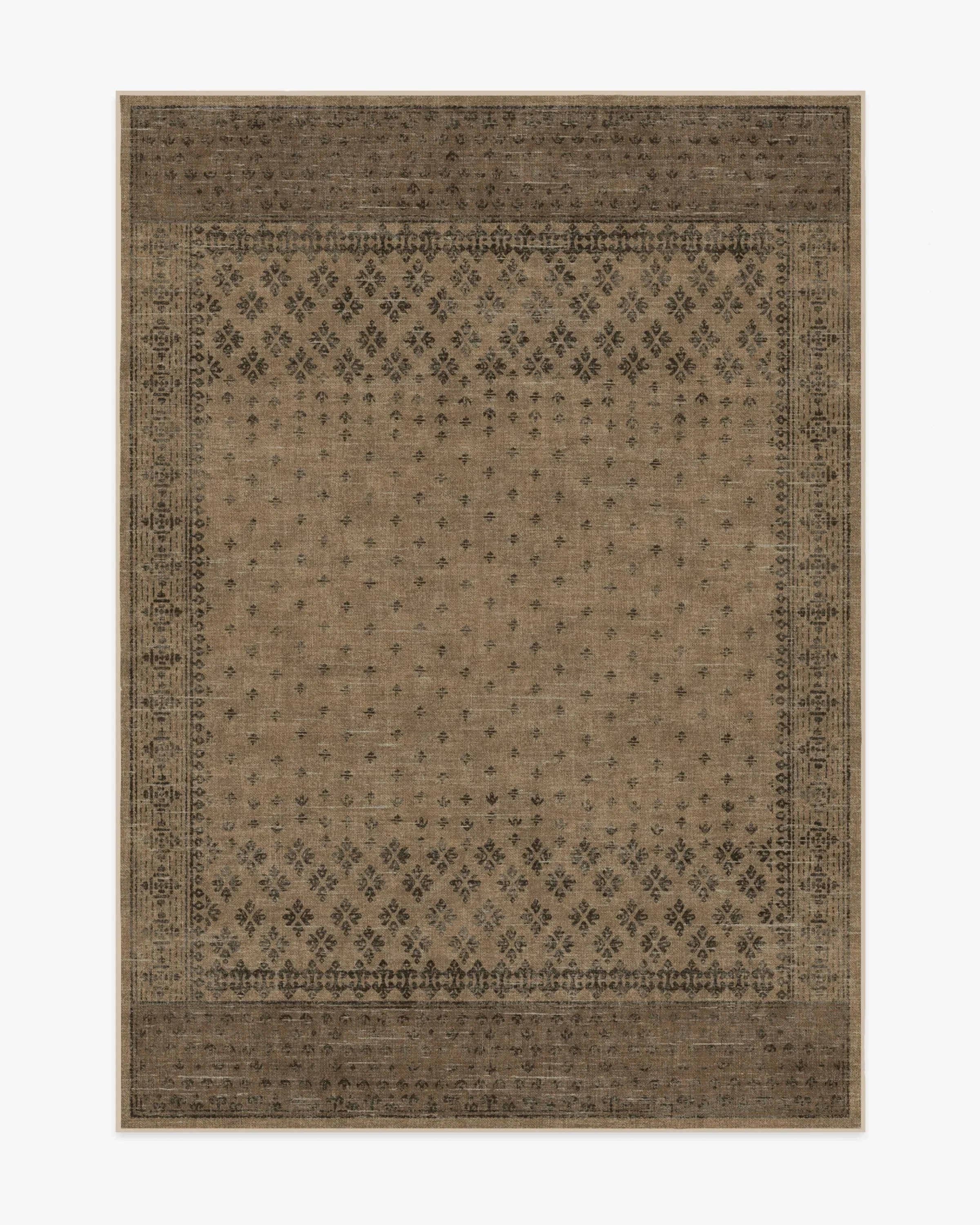 Machine Washable Area Rug - Black & Tan