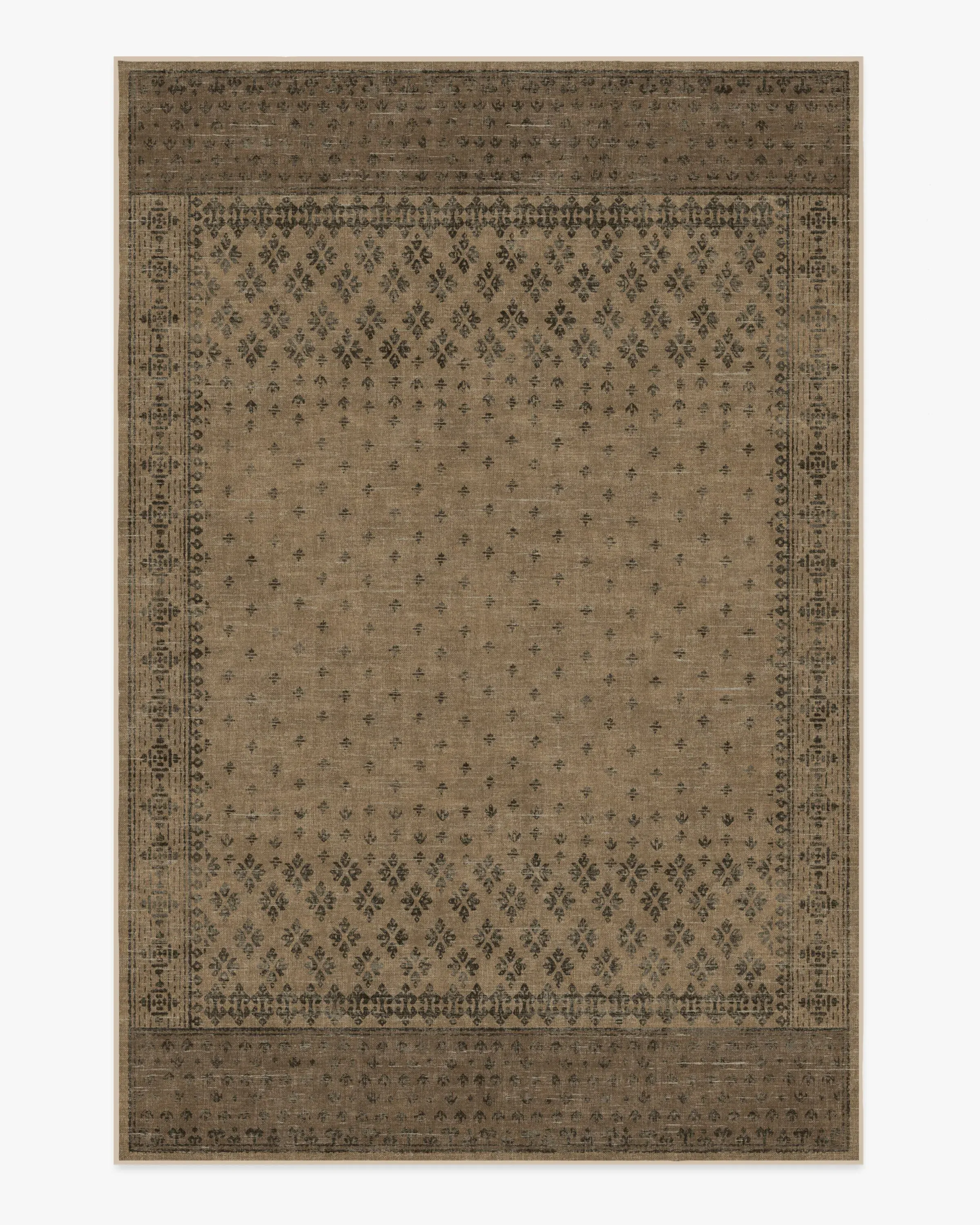 Machine Washable Area Rug - Black & Tan