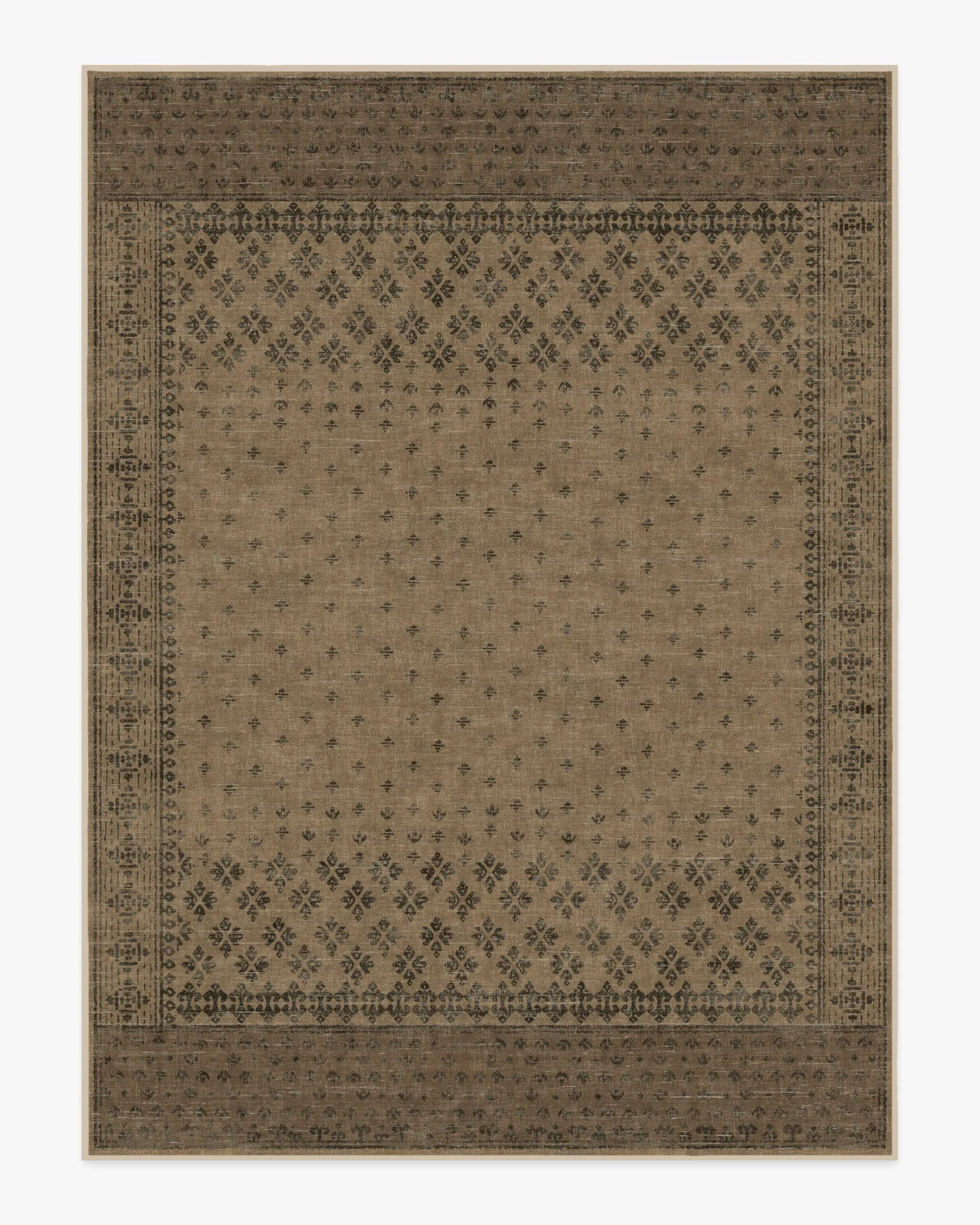 Machine Washable Area Rug - Black & Tan