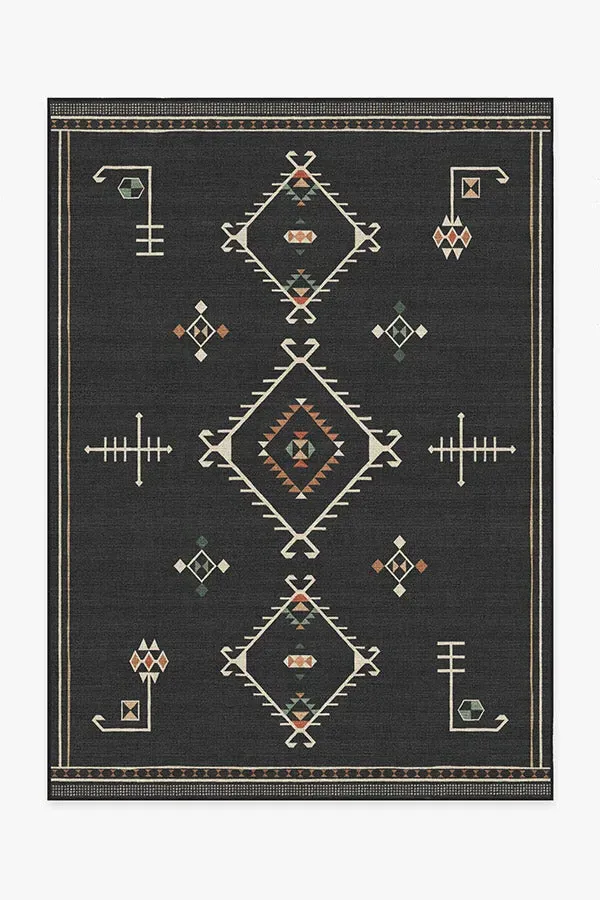 Machine Washable Area Rug - Black
