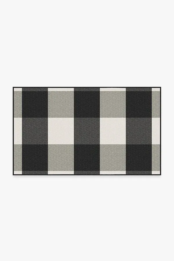 Machine Washable Area Rug - Black & White image