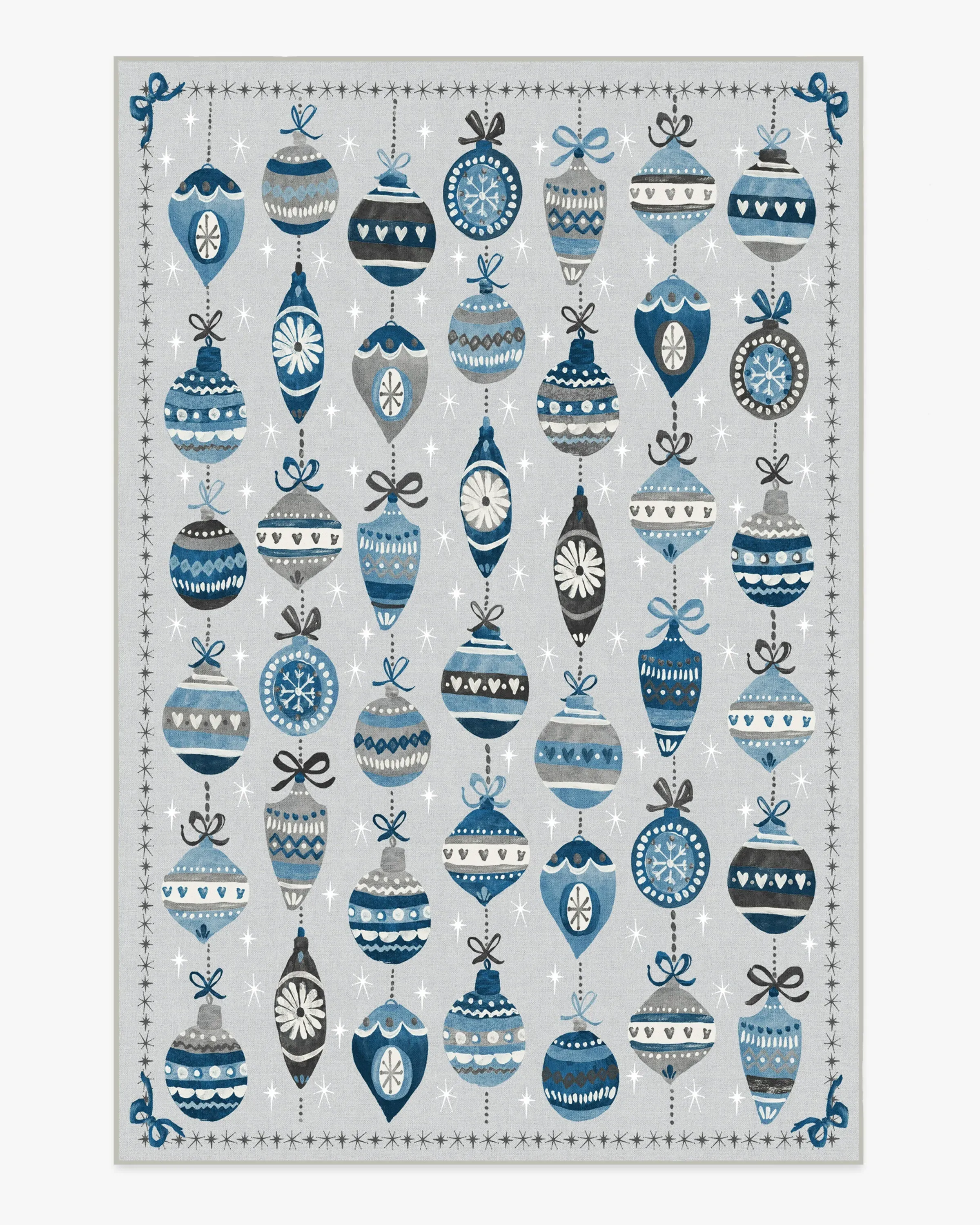 Machine Washable Area Rug - Blue, Flatwoven