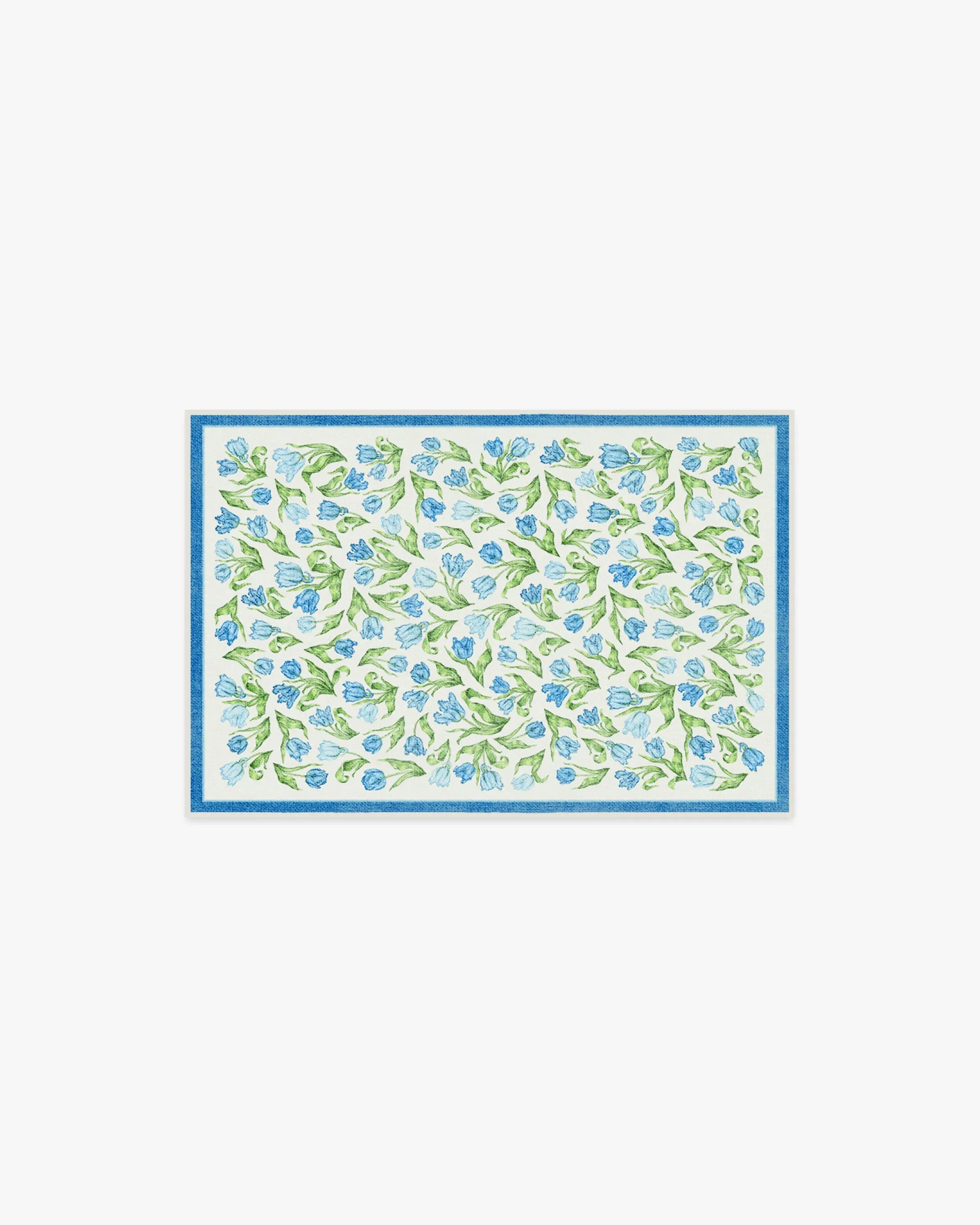Machine Washable Area Rug - Blue, Flatwoven image