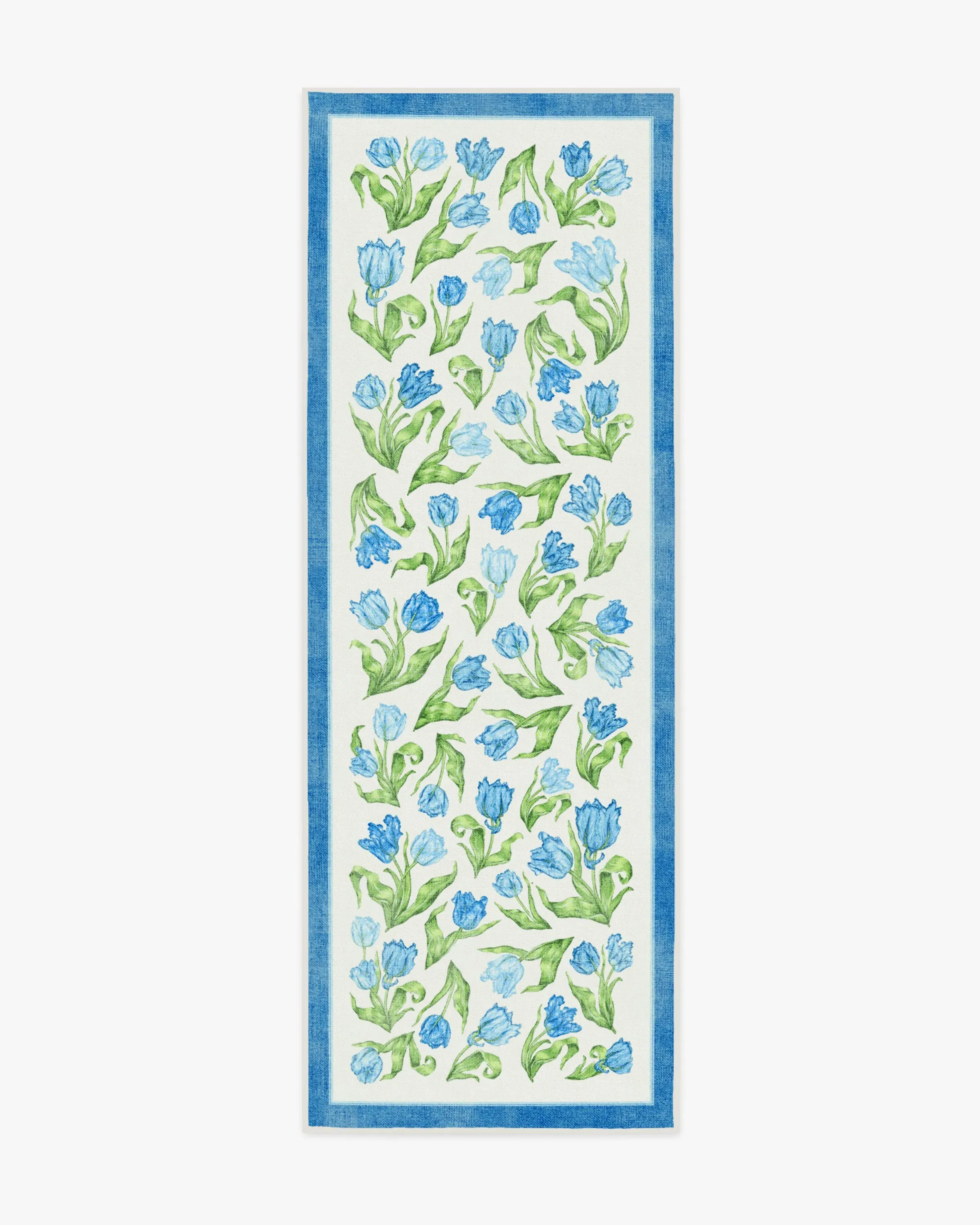 Machine Washable Area Rug - Blue, Flatwoven