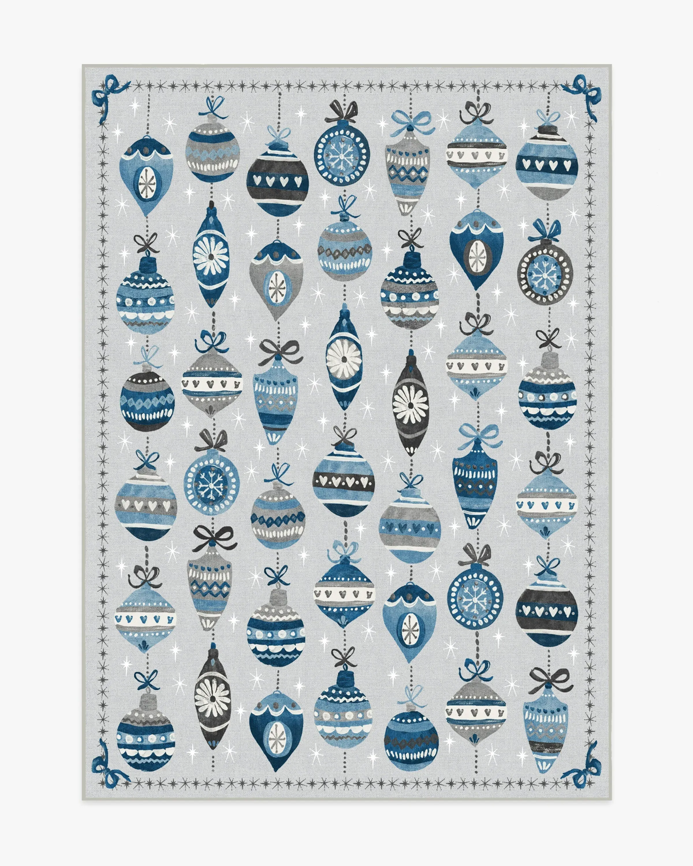 Machine Washable Area Rug - Blue, Flatwoven