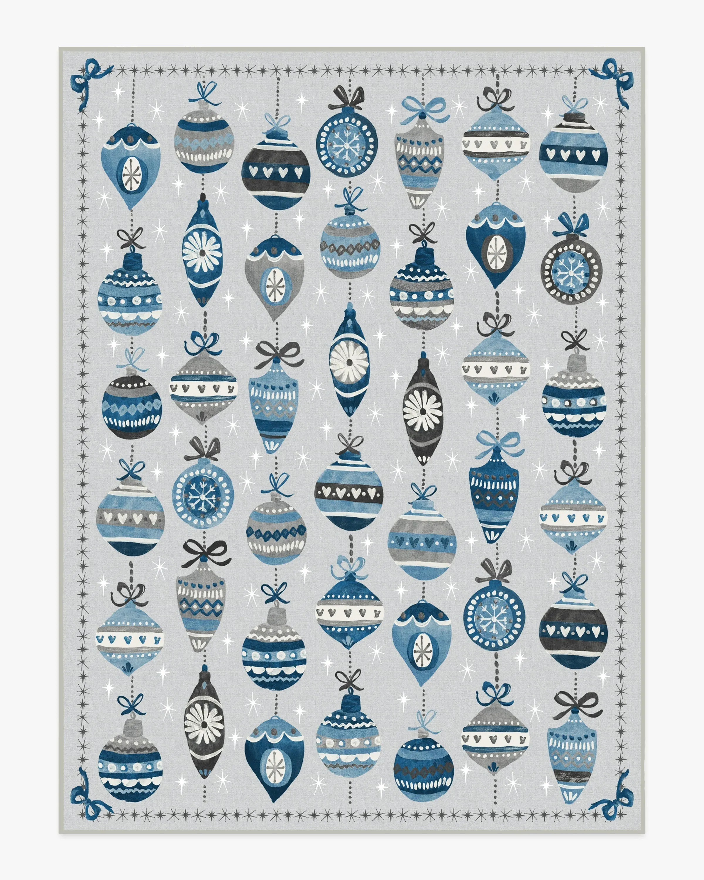 Machine Washable Area Rug - Blue, Flatwoven
