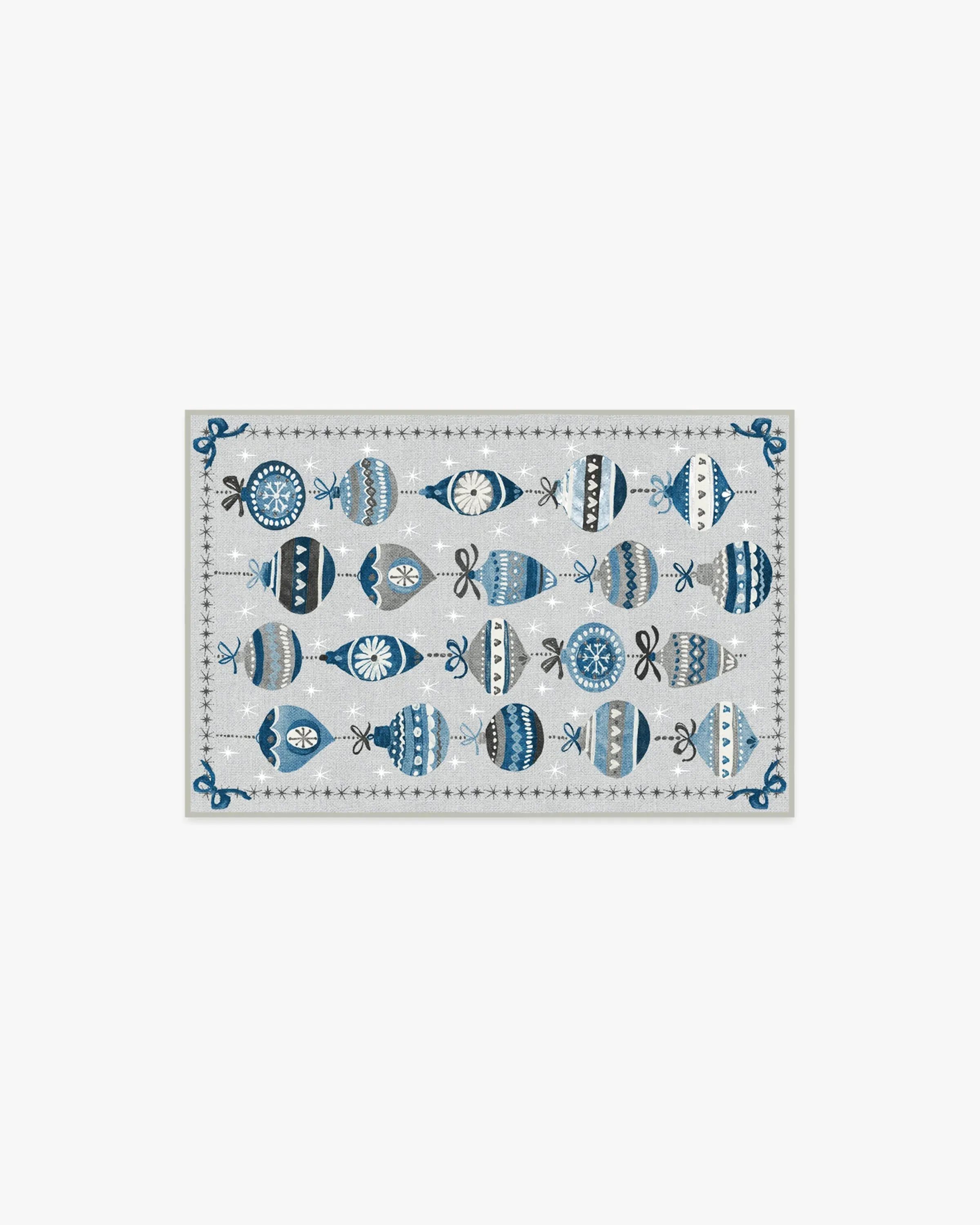 Machine Washable Area Rug - Blue, Flatwoven image