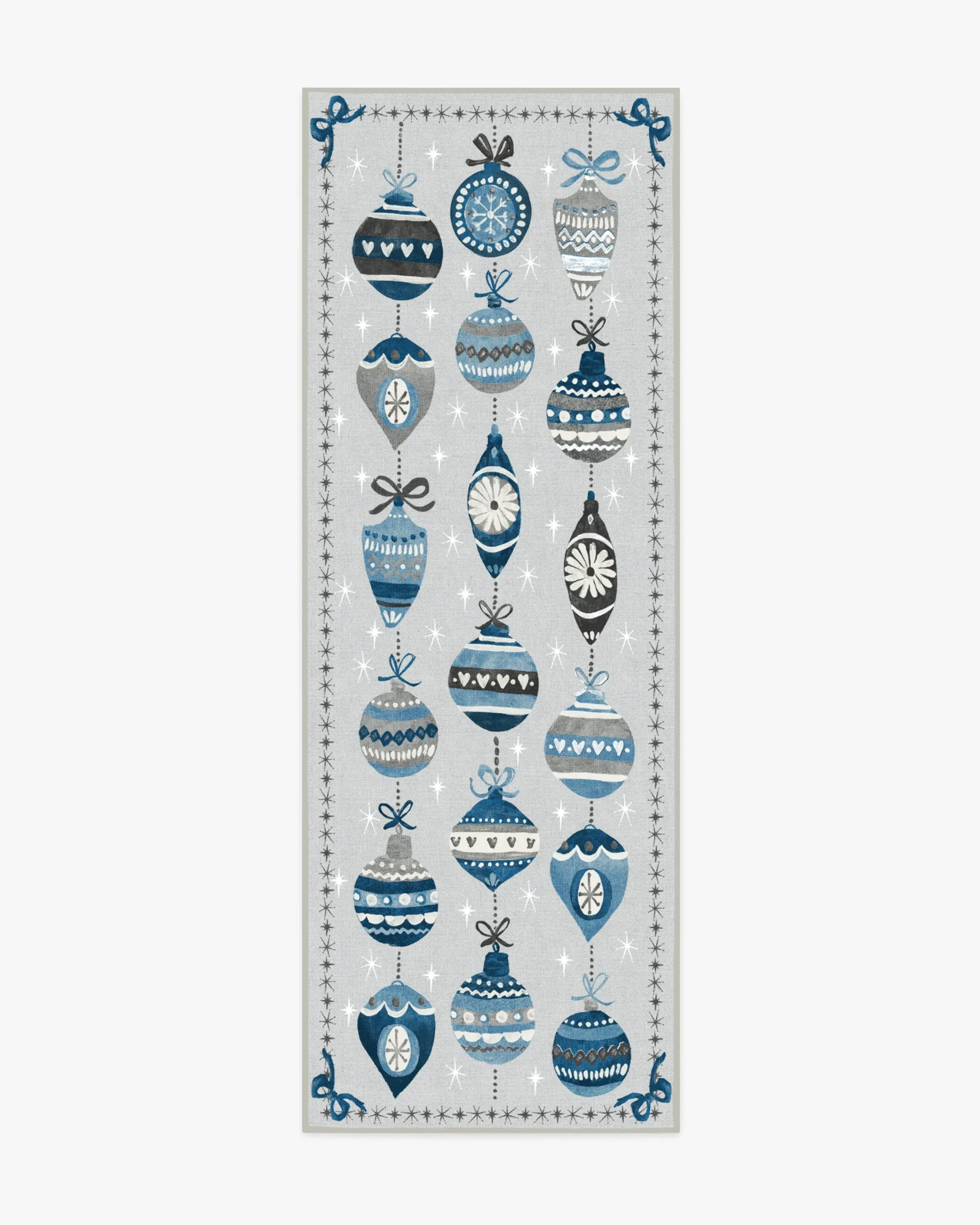 Machine Washable Area Rug - Blue, Flatwoven