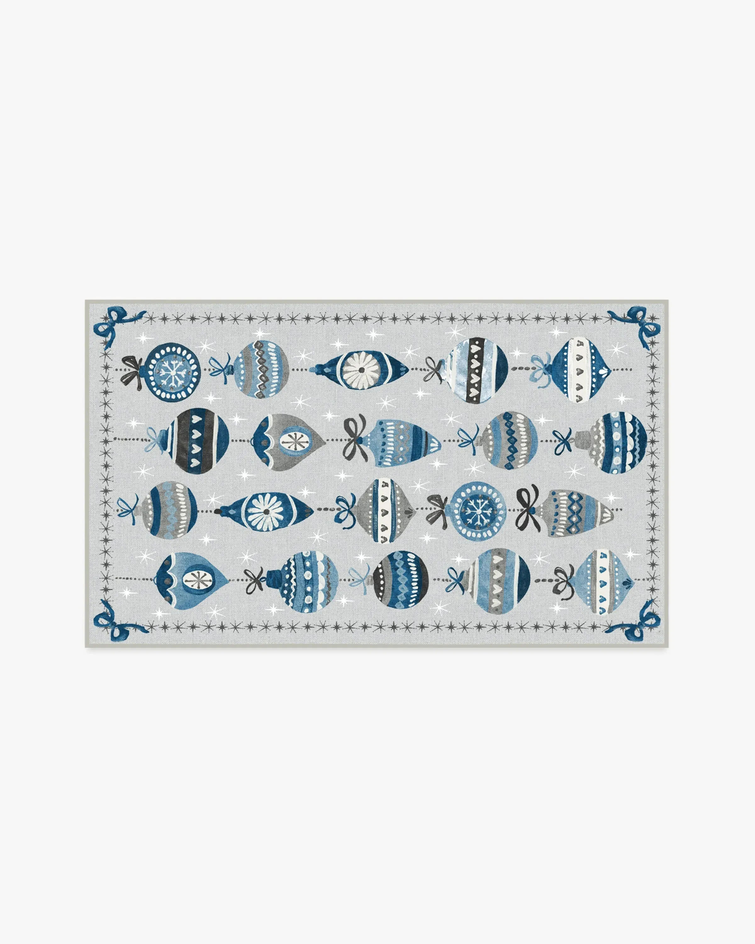 Machine Washable Area Rug - Blue, Flatwoven