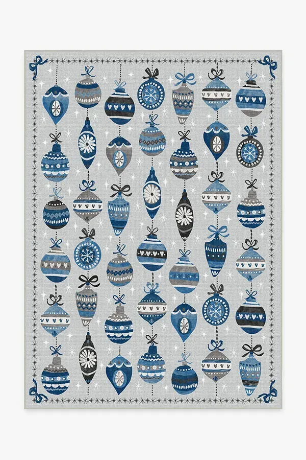 Machine Washable Area Rug - Blue Grey