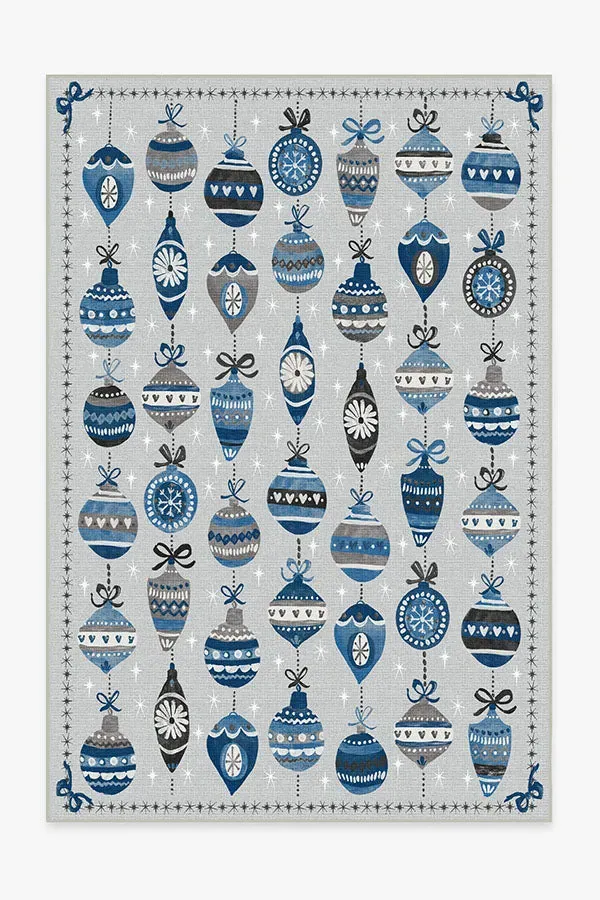 Machine Washable Area Rug - Blue Grey