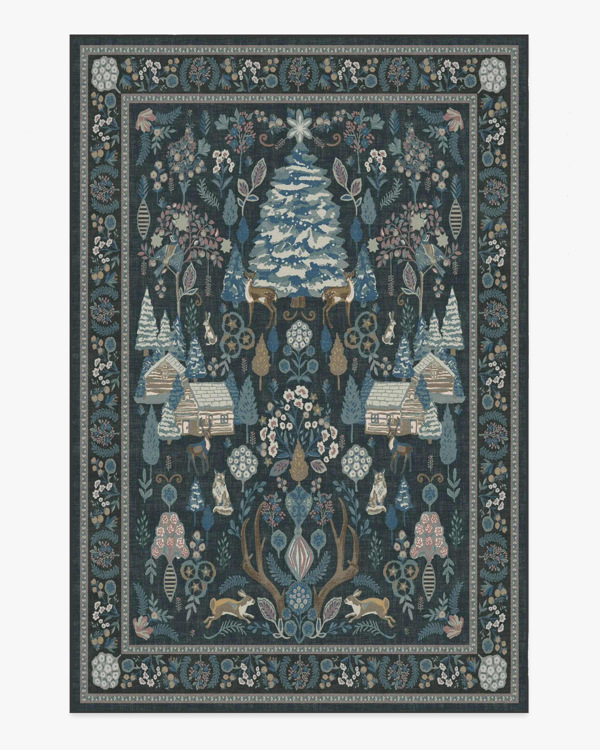 Machine Washable Area Rug - Blue, Multicolor