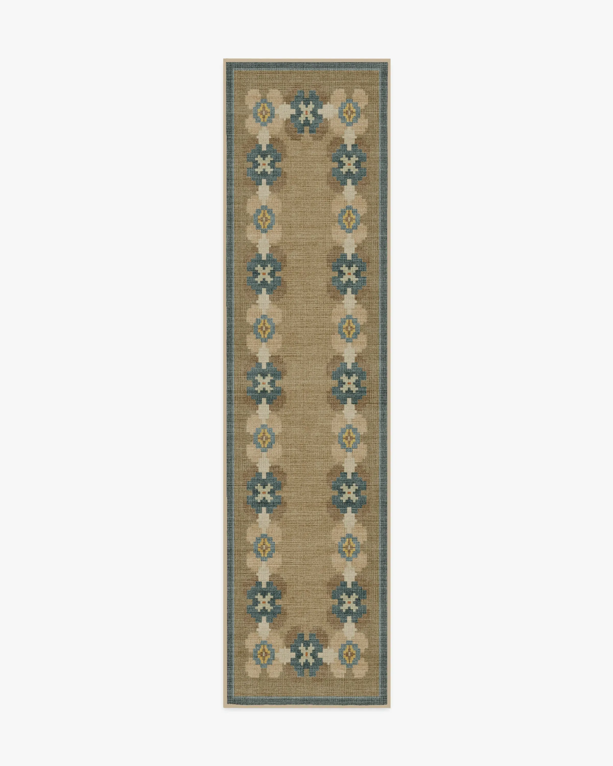 Machine Washable Area Rug - Blue, Polyester