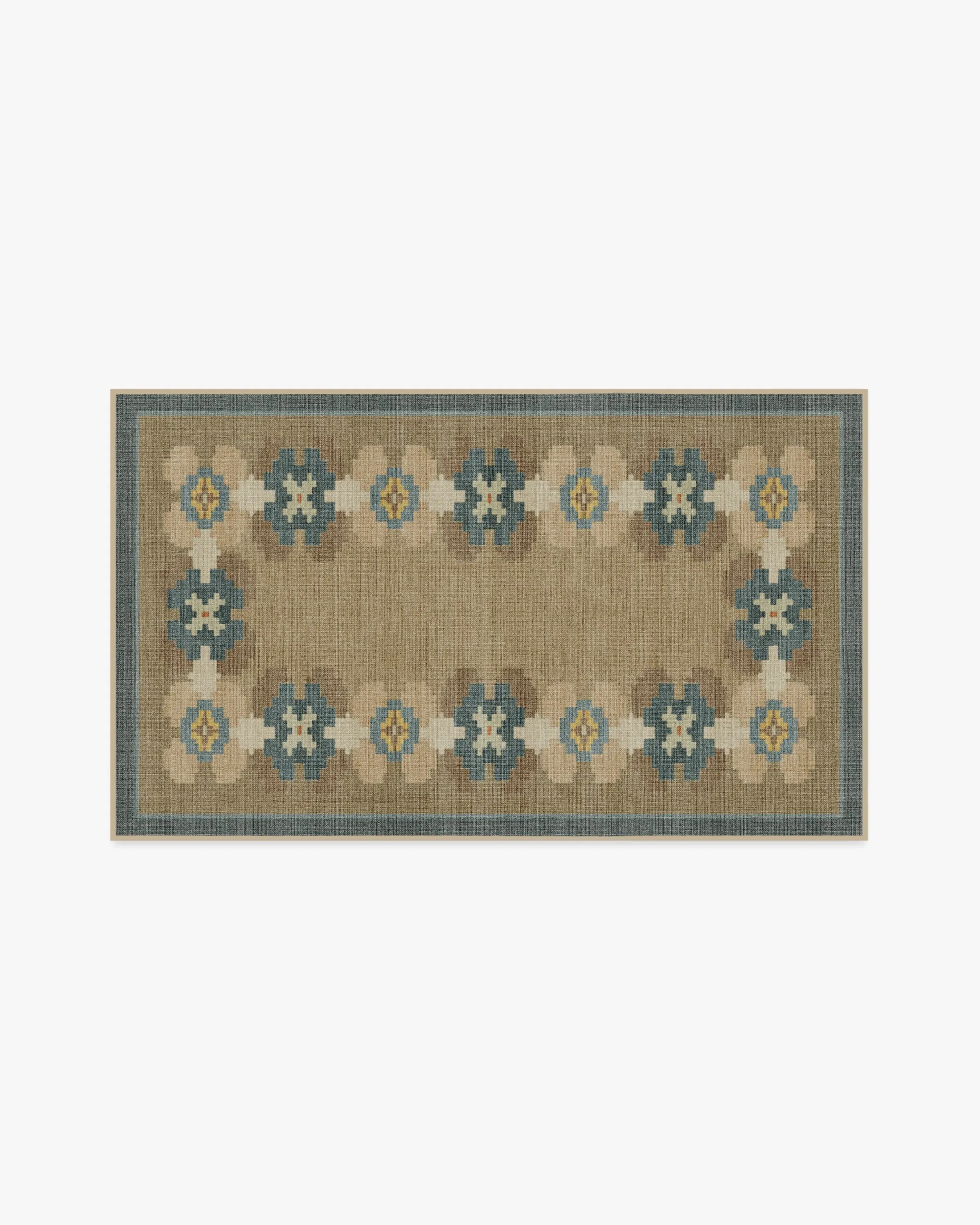 Machine Washable Area Rug - Blue, Polyester image